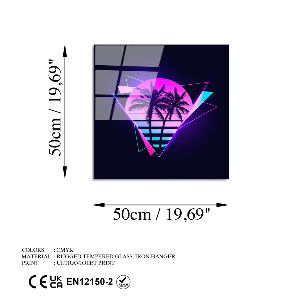 Uv-832 Baskılı Cam Kare Duvar Tablosu
