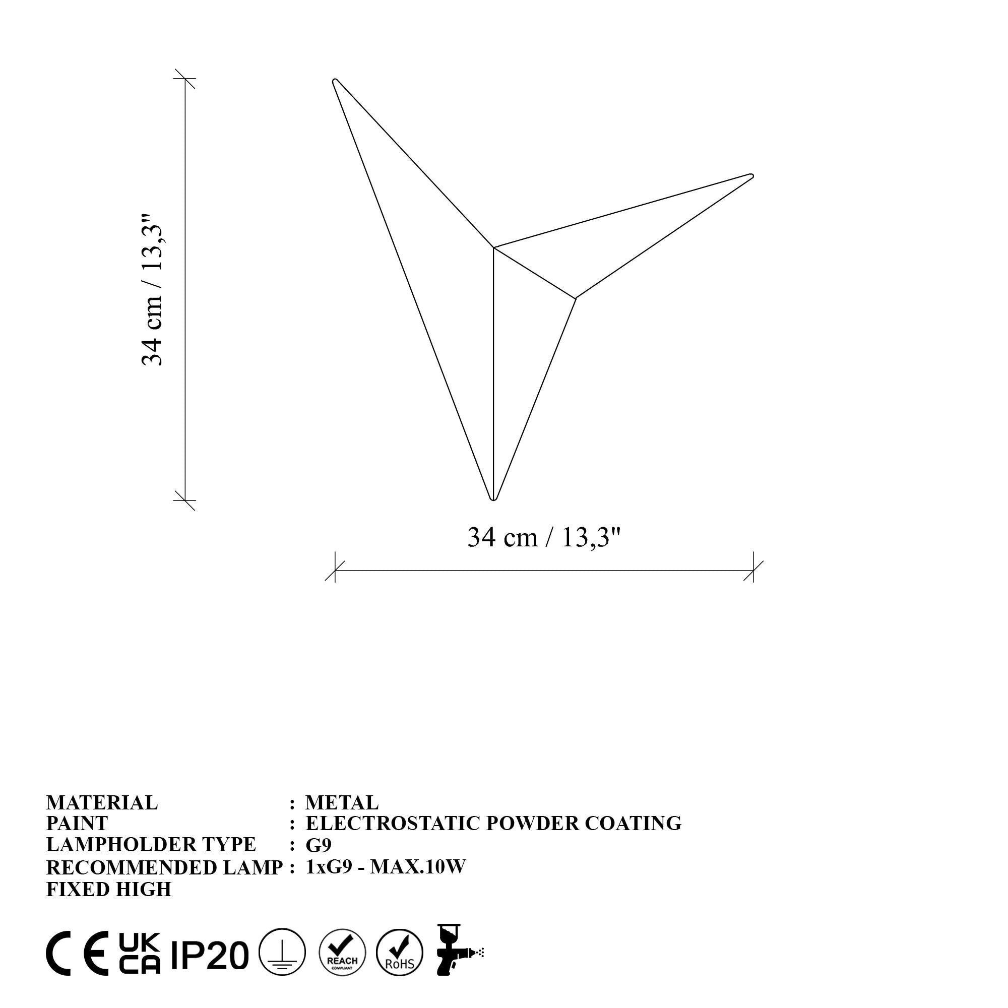 Zenith 3204 Black Rustik Aplik Duvar Aydınlatma
