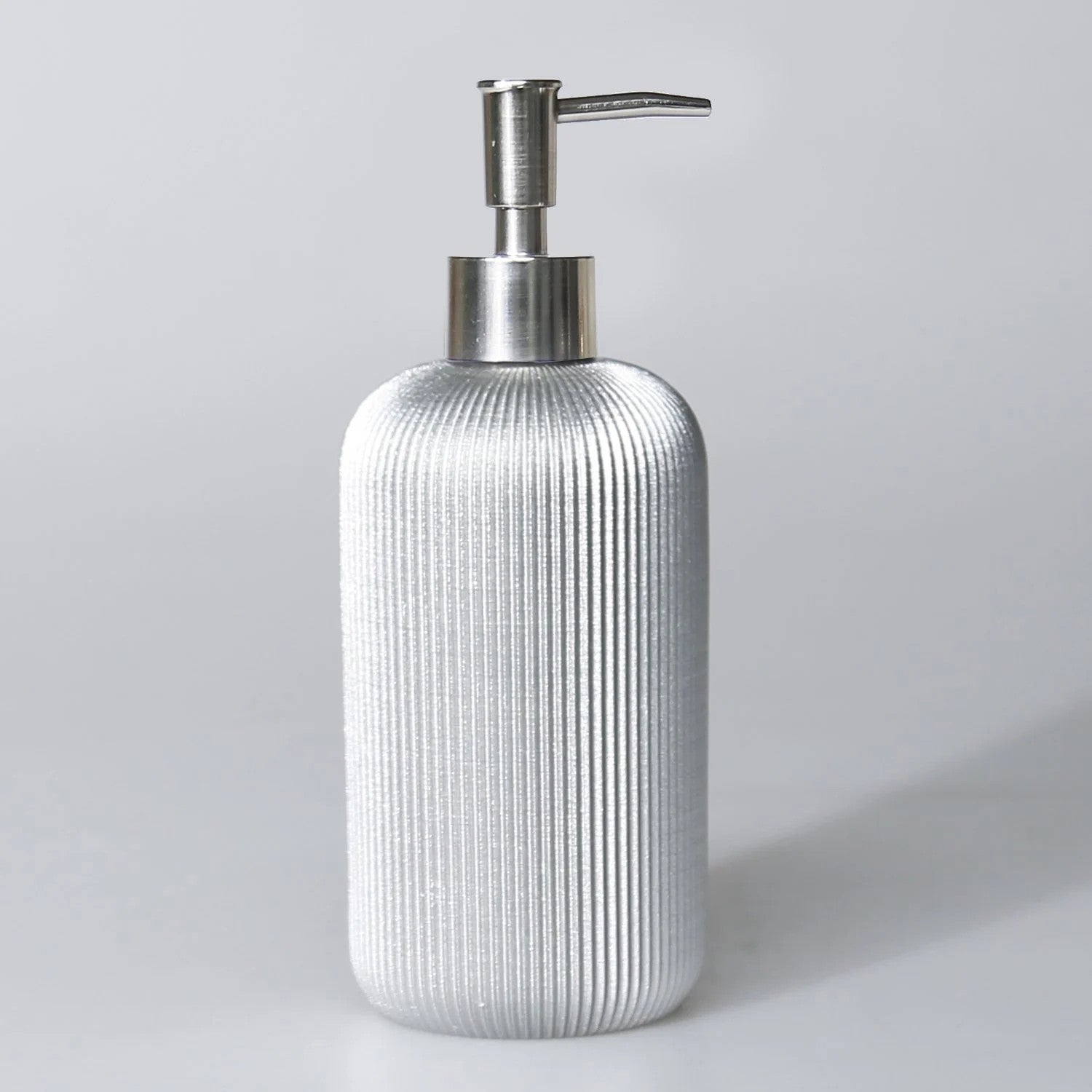 By Selim Lydia Gümüş 5 Parça Polyester Banyo Seti