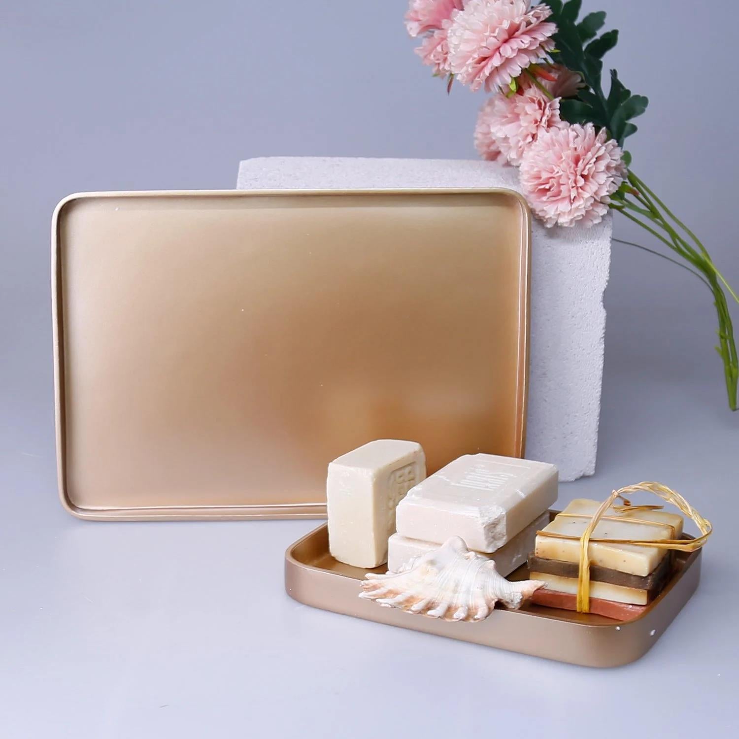 Selim Victoria Dikdörtgen Tepsi Küçük Vizon 128VZN11RS