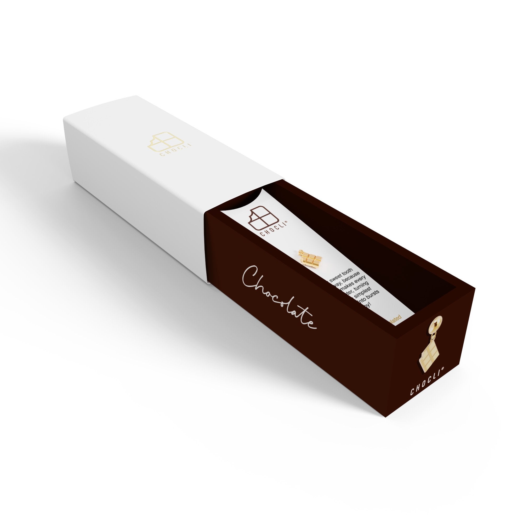 Chocli 18 Ayar Altın Kaplama Charm - Çikolata