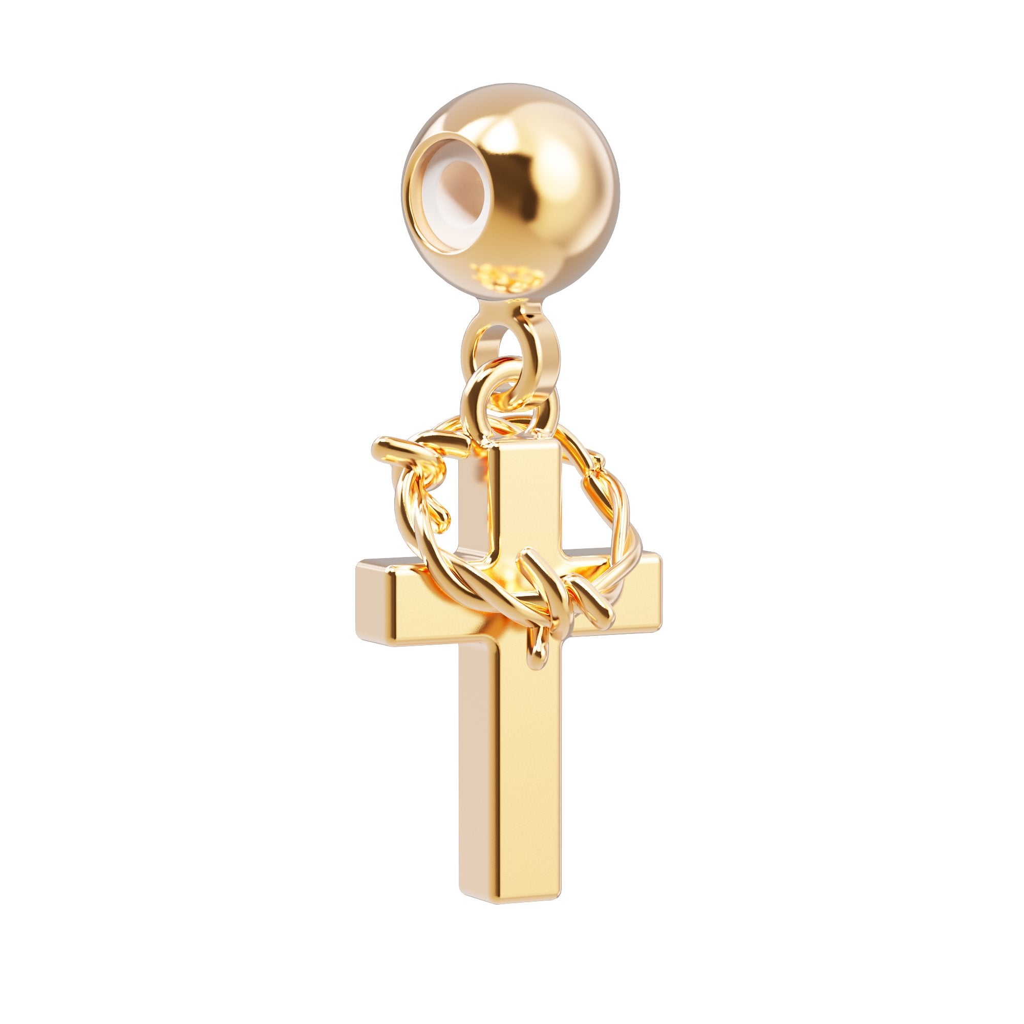 Chocli 18 Ayar Altın Kaplama Charm - Cross