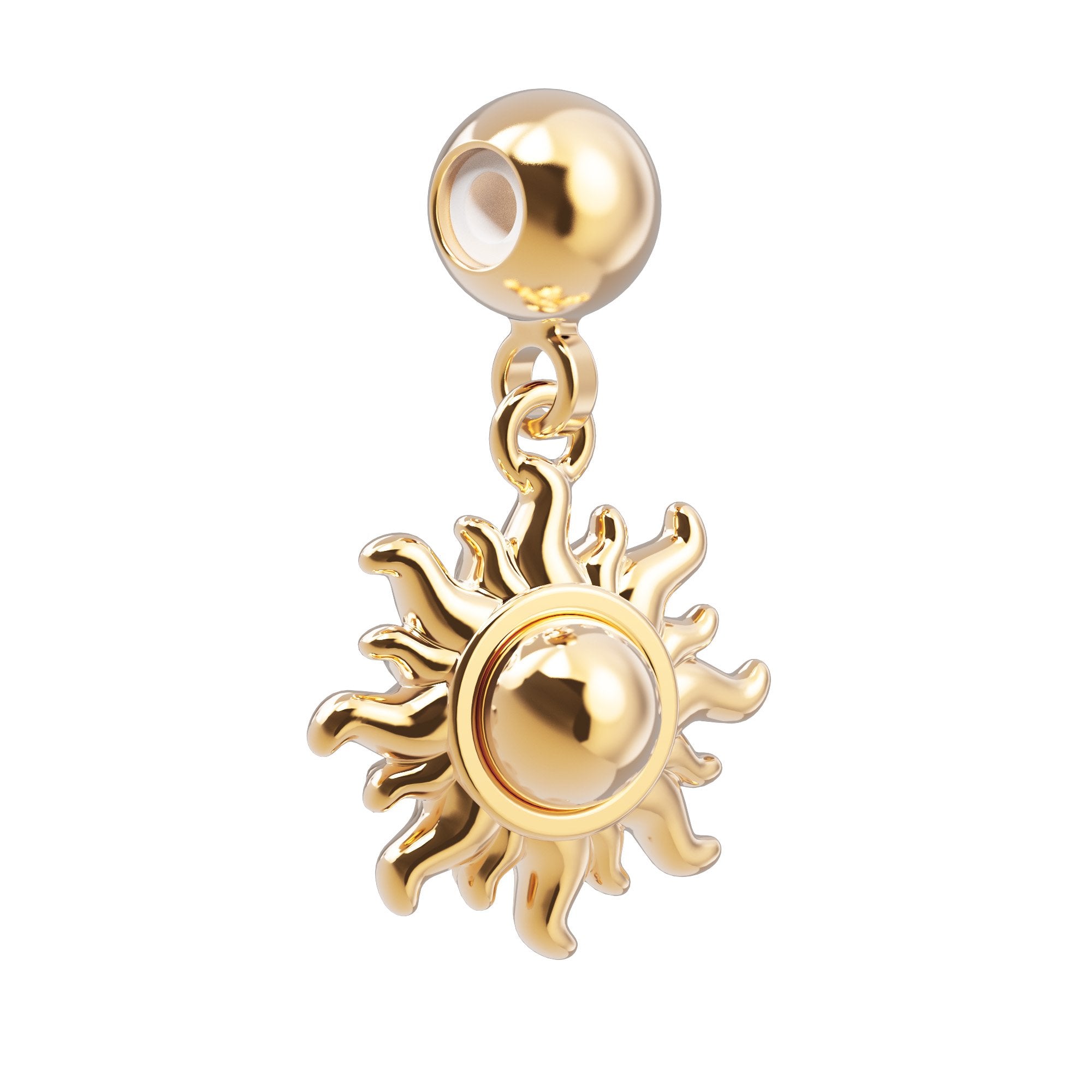 Chocli 18 Ayar Altın Kaplama Charm - Güneş