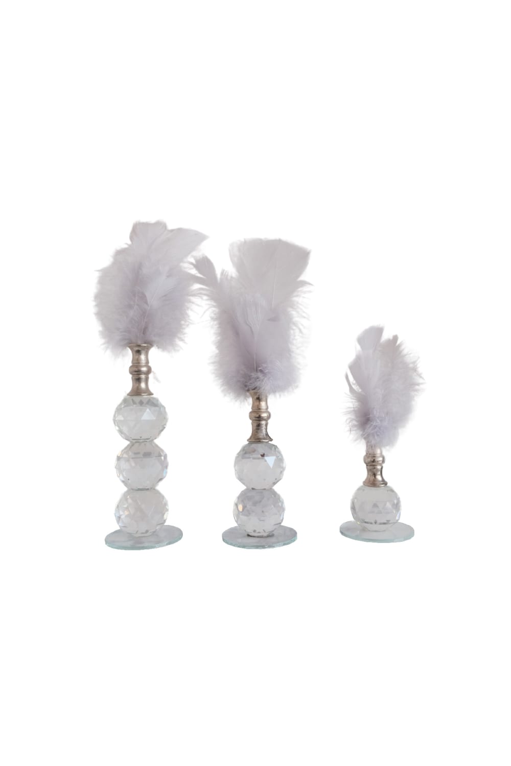 CVK Furniture-3'lü Tüy Dekor Set-Biblo-1-Milagron.com