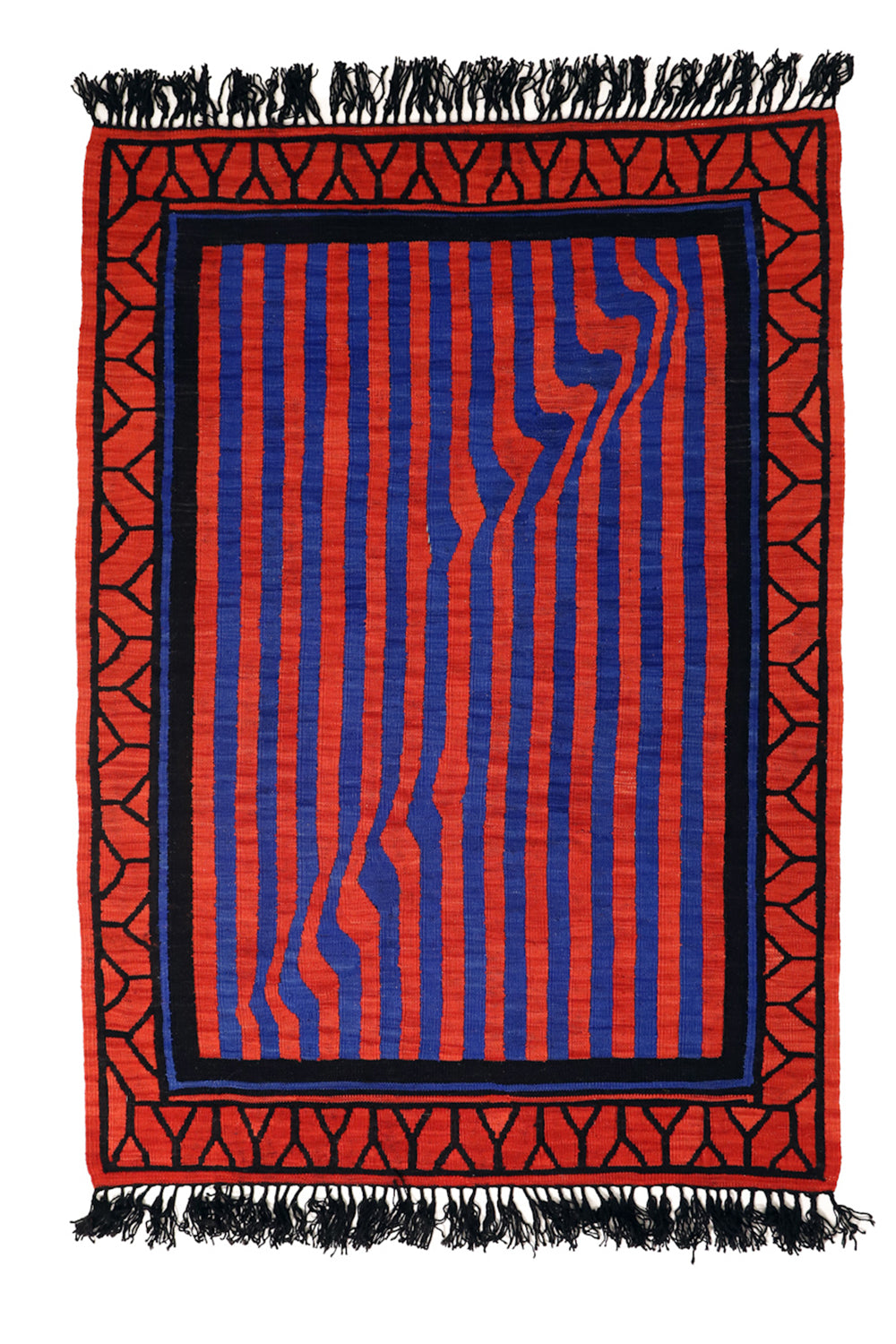 Caché Istanbul-Dalga Desenli El Dokuma Modern Yün Kilim-Kilim-1-Milagron.com