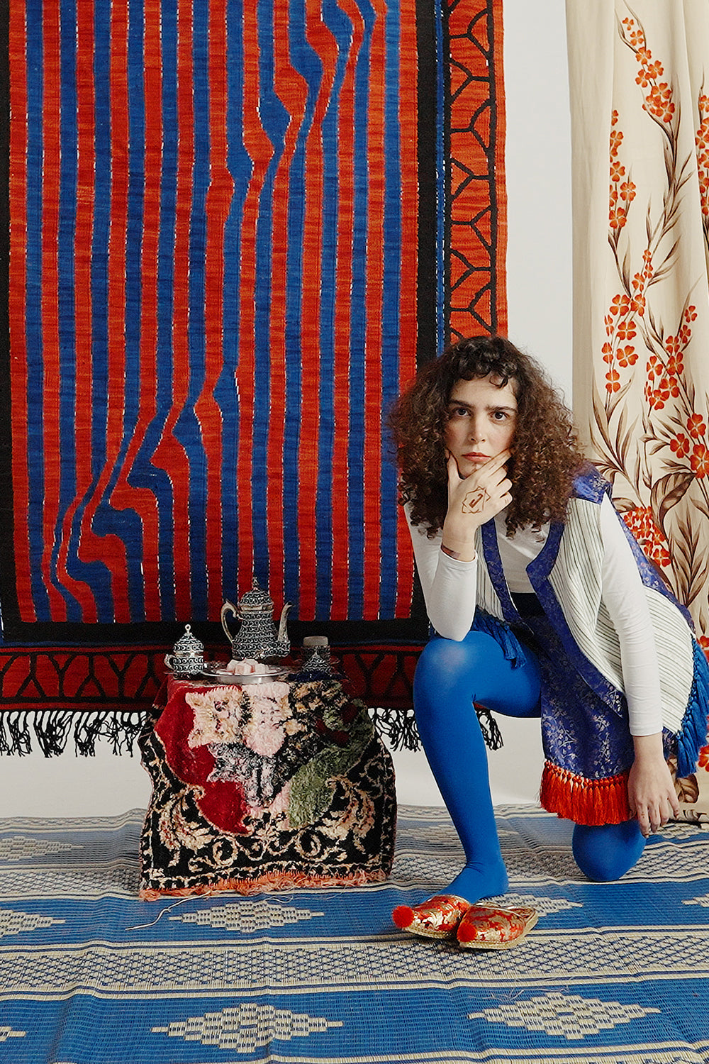 Caché Istanbul-Dalga Desenli El Dokuma Modern Yün Kilim-Kilim-5-Milagron.com