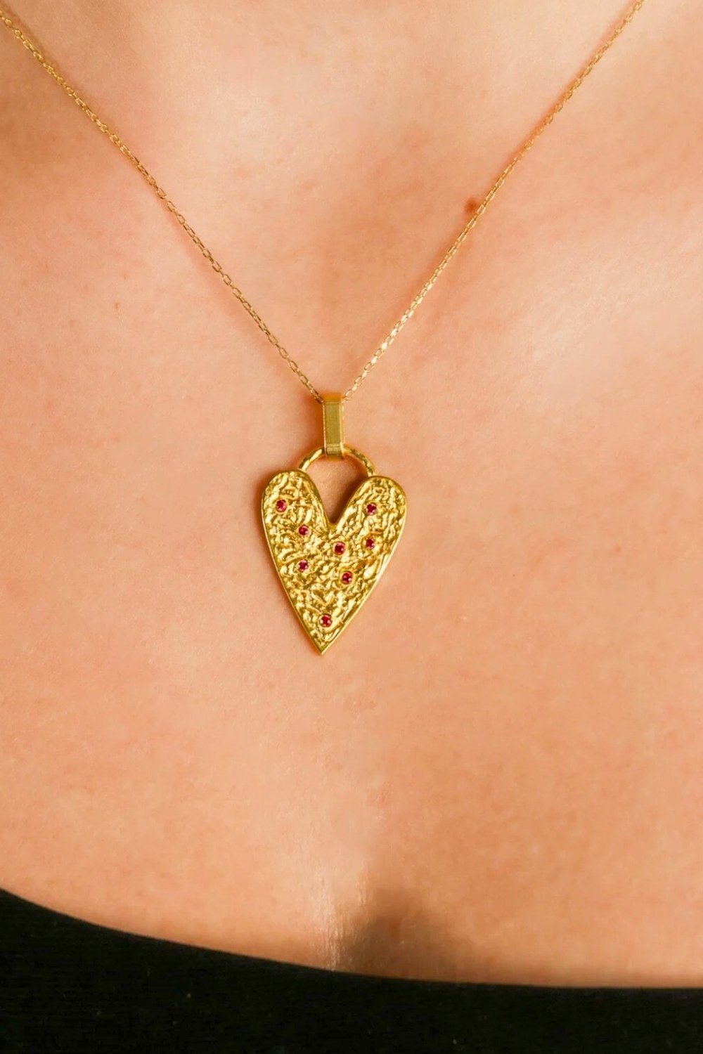 Caché Istanbul-Ham Kalp Taşlı Kolye-Kolye-2-Milagron.com