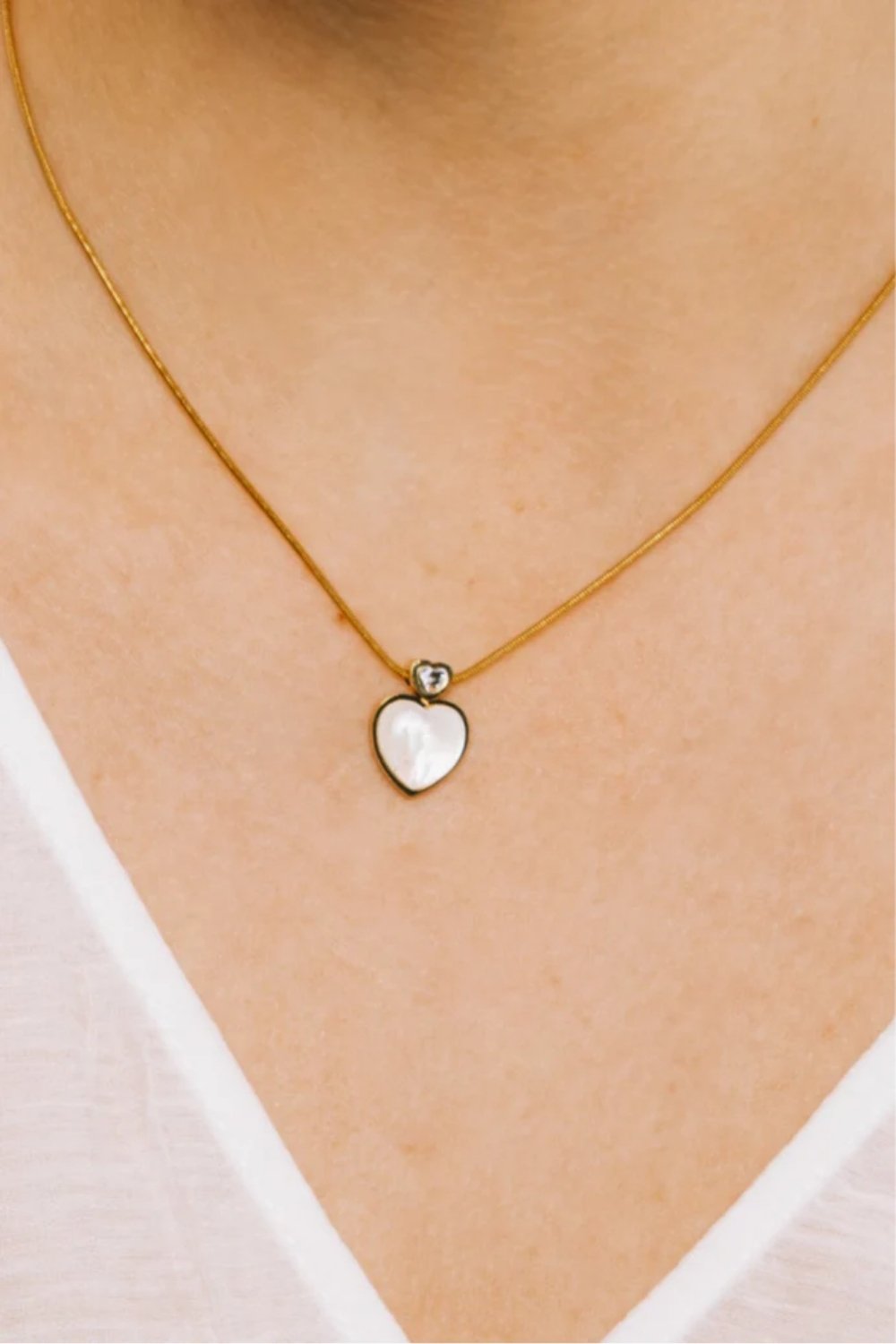 Caché Istanbul-İnci Çift Kalp Kolye-Kolye-2-Milagron.com