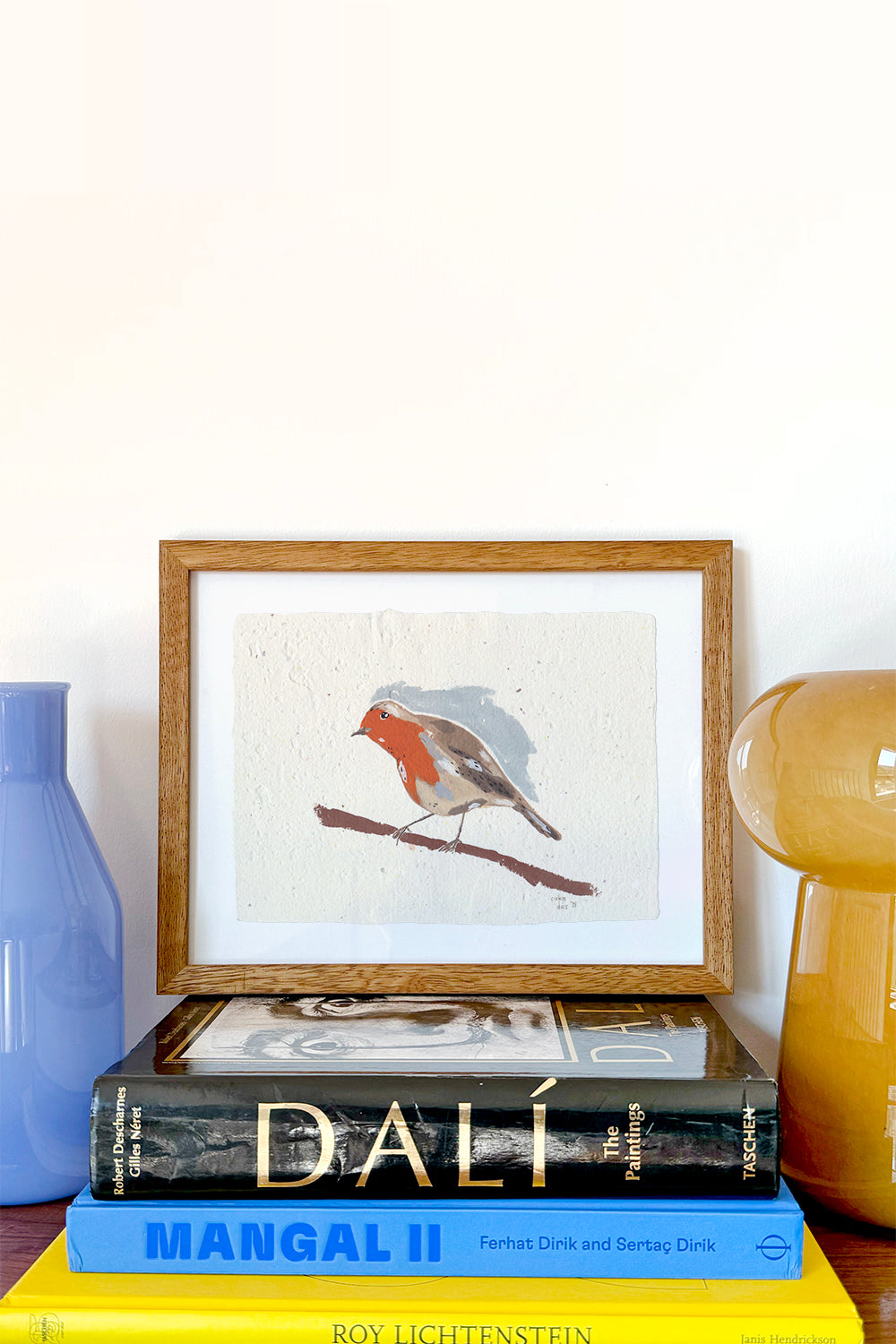 Kızılgerdan Kuşu Guaj Resim - 0