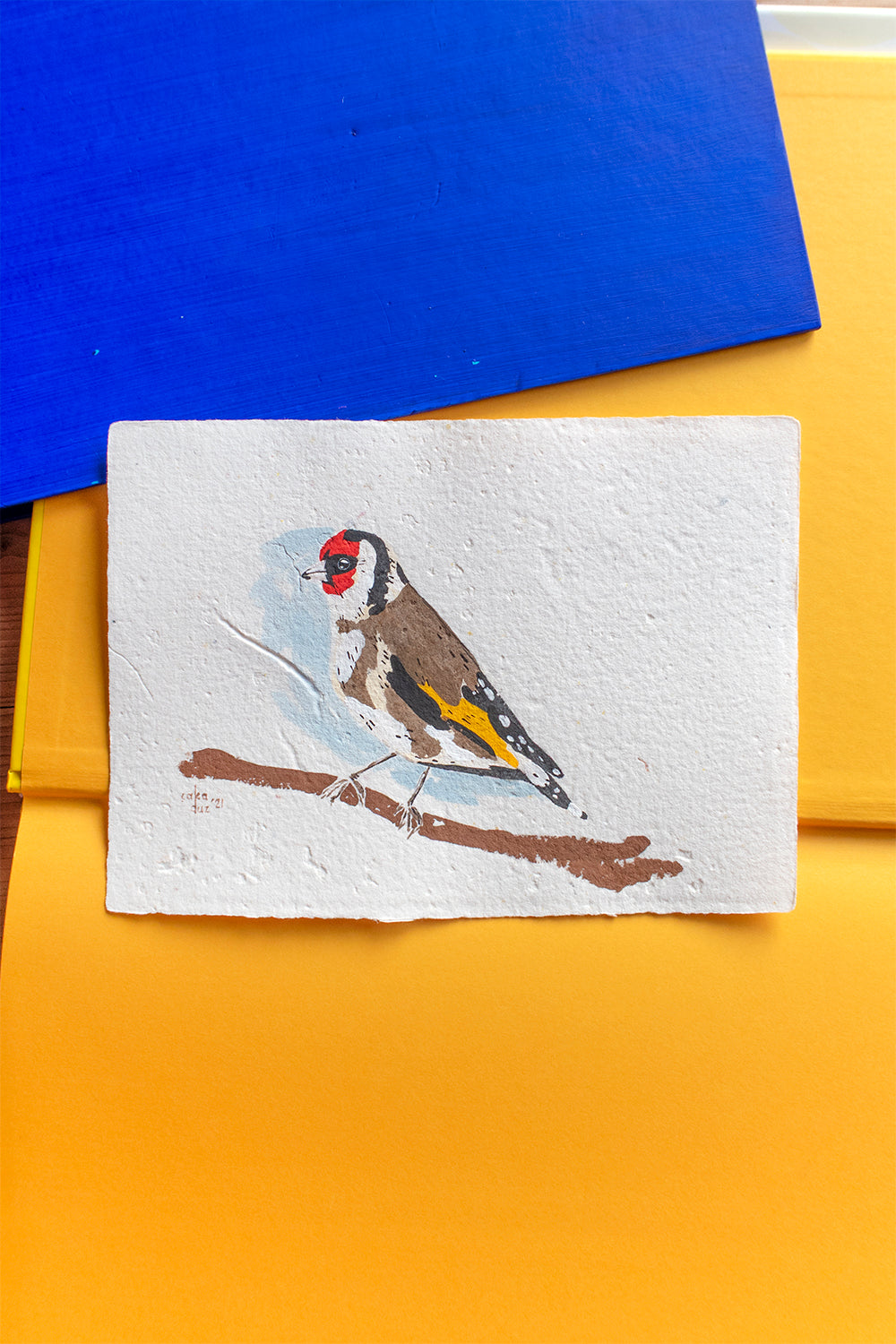 Saka Kuşu Guaj Resim - 5