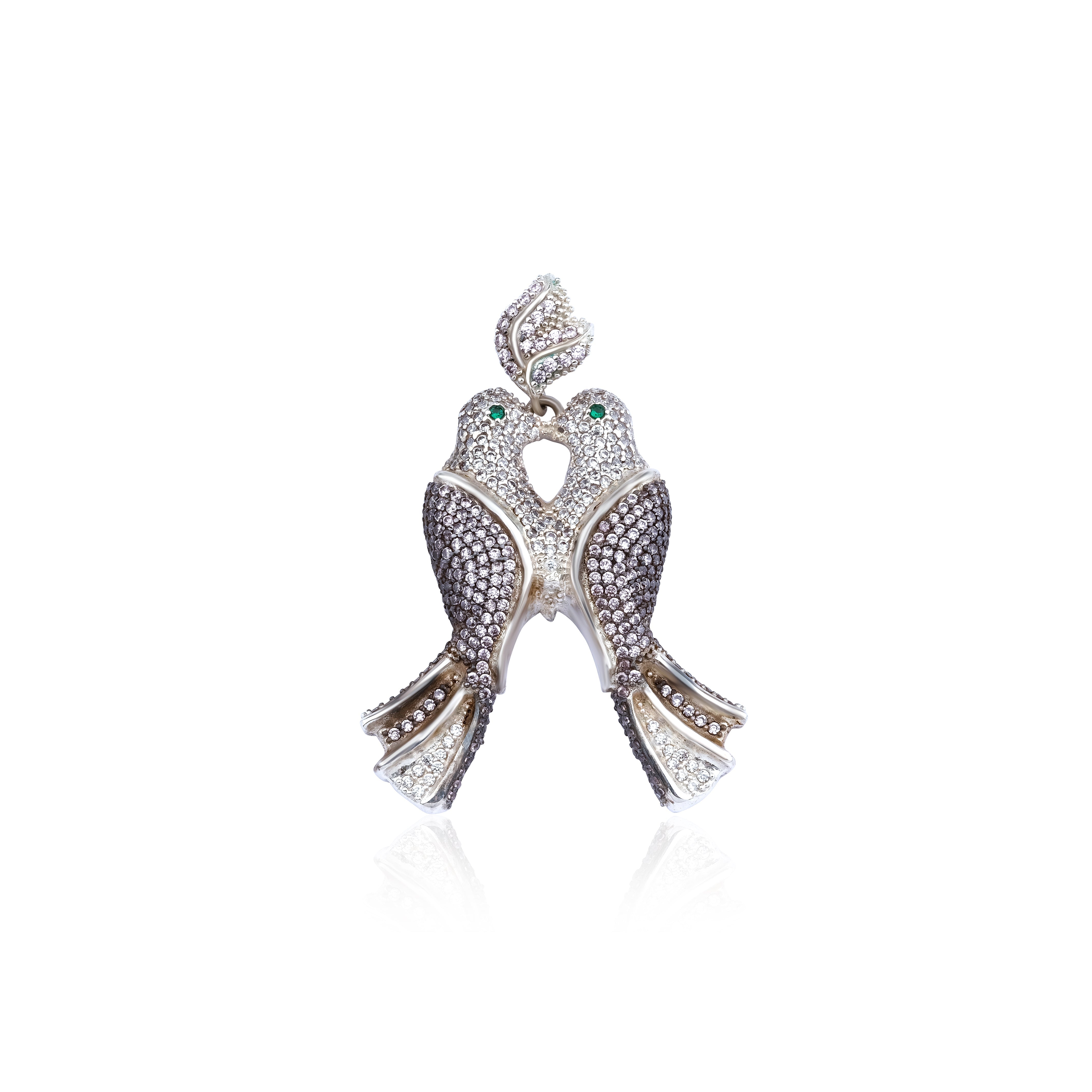 Bird Of Love Pembe & White Kolye