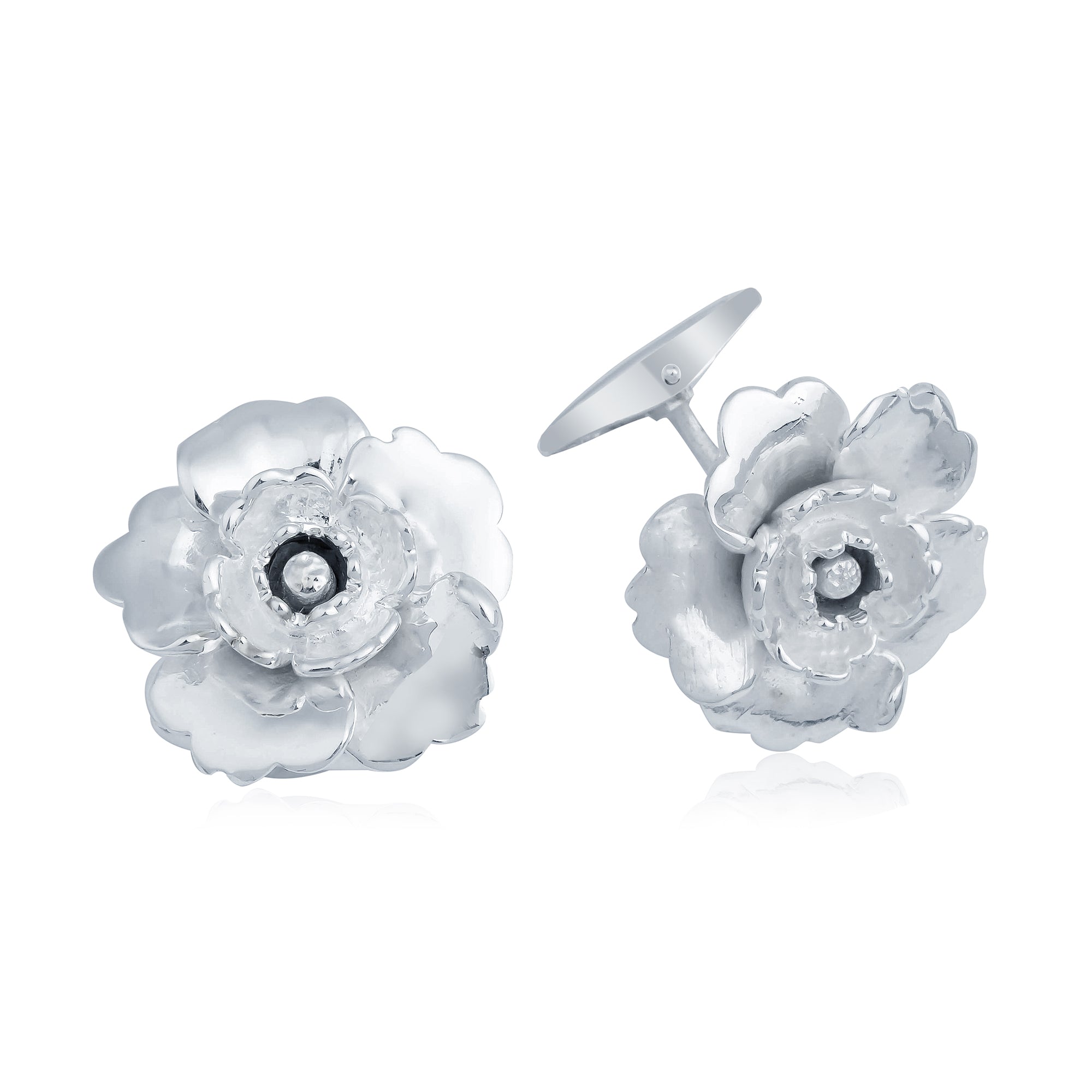 Infinity Flower Silver Kol Düğmesi