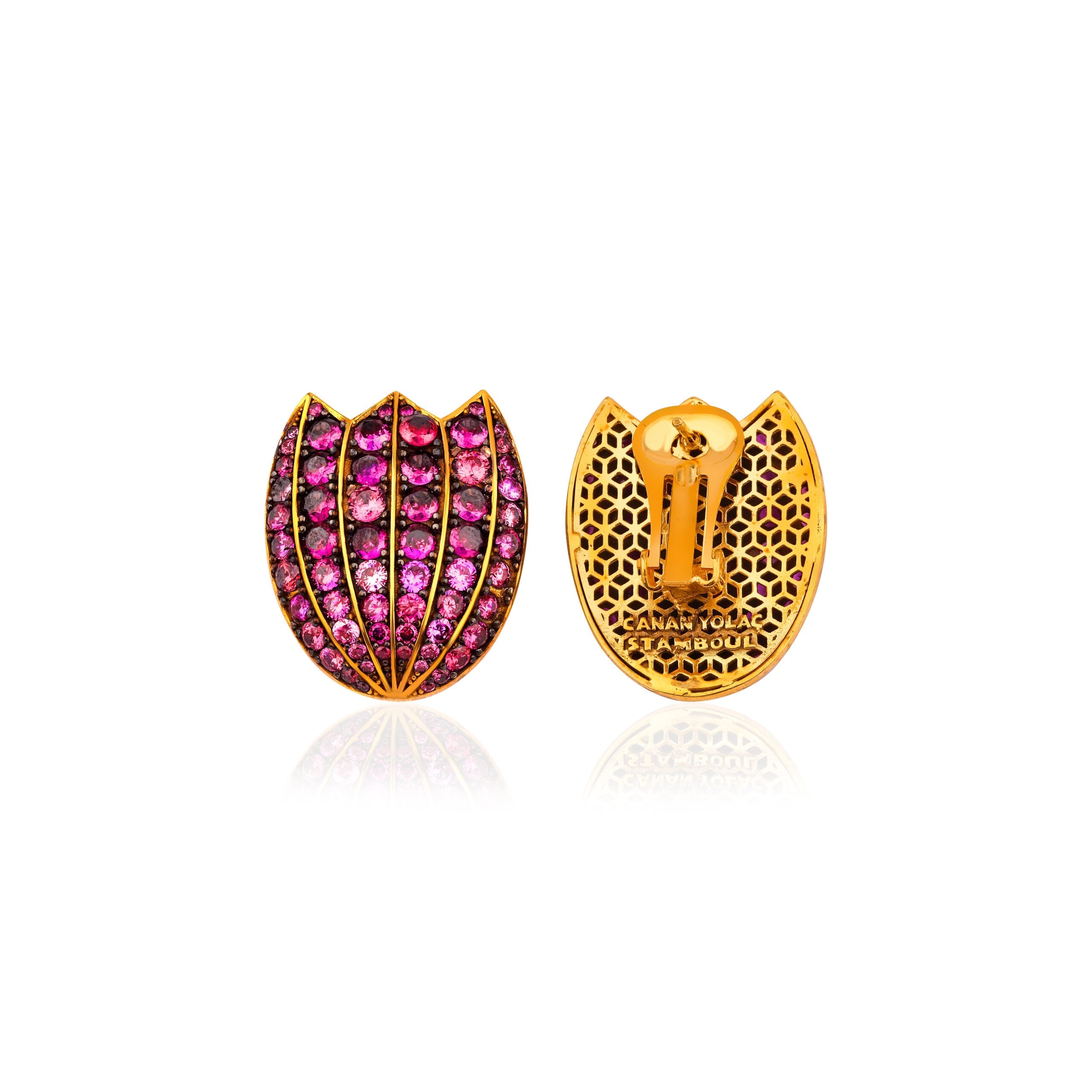 Lalezar Ruby Kristal Küpe