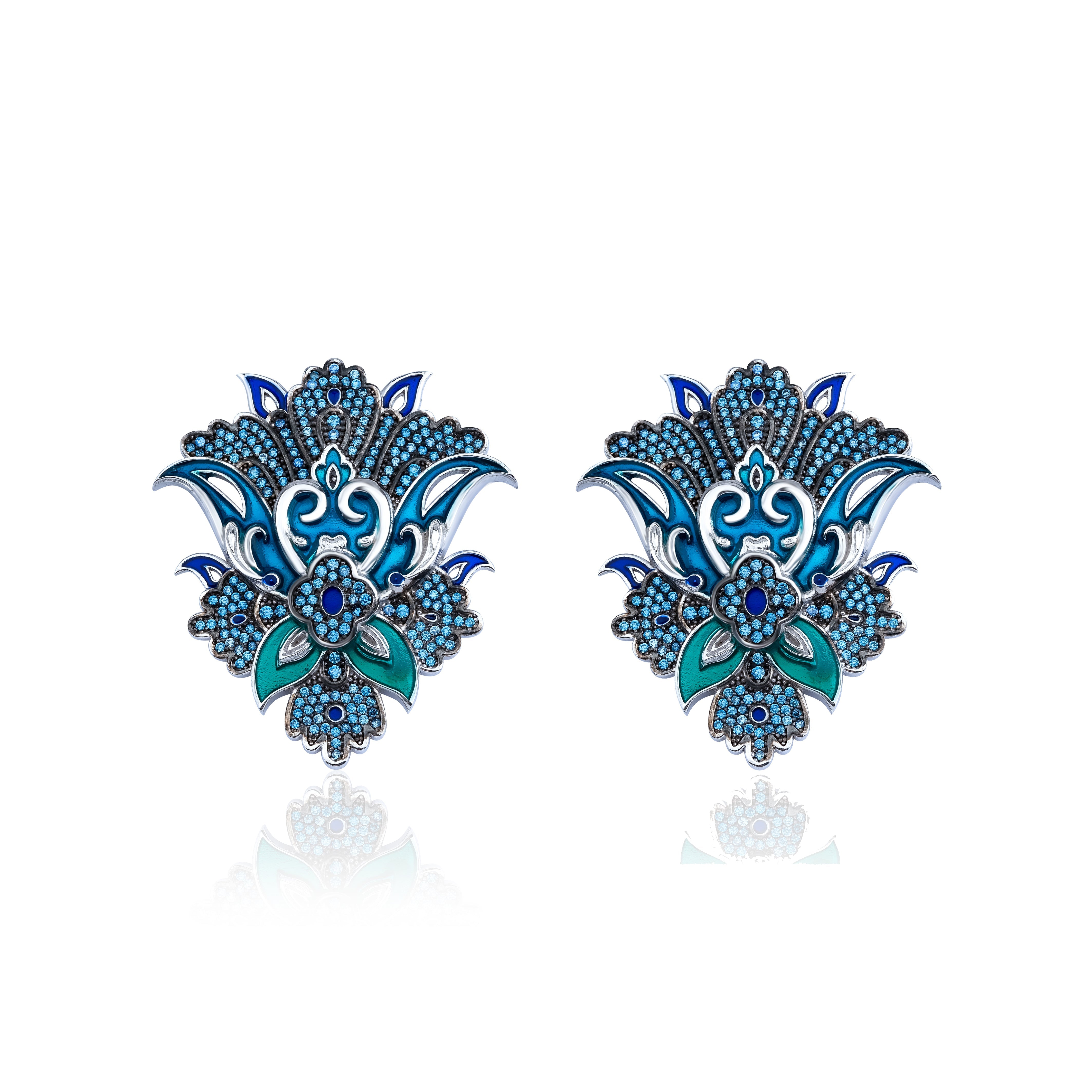 Royal World Aqua Kristal Küpe