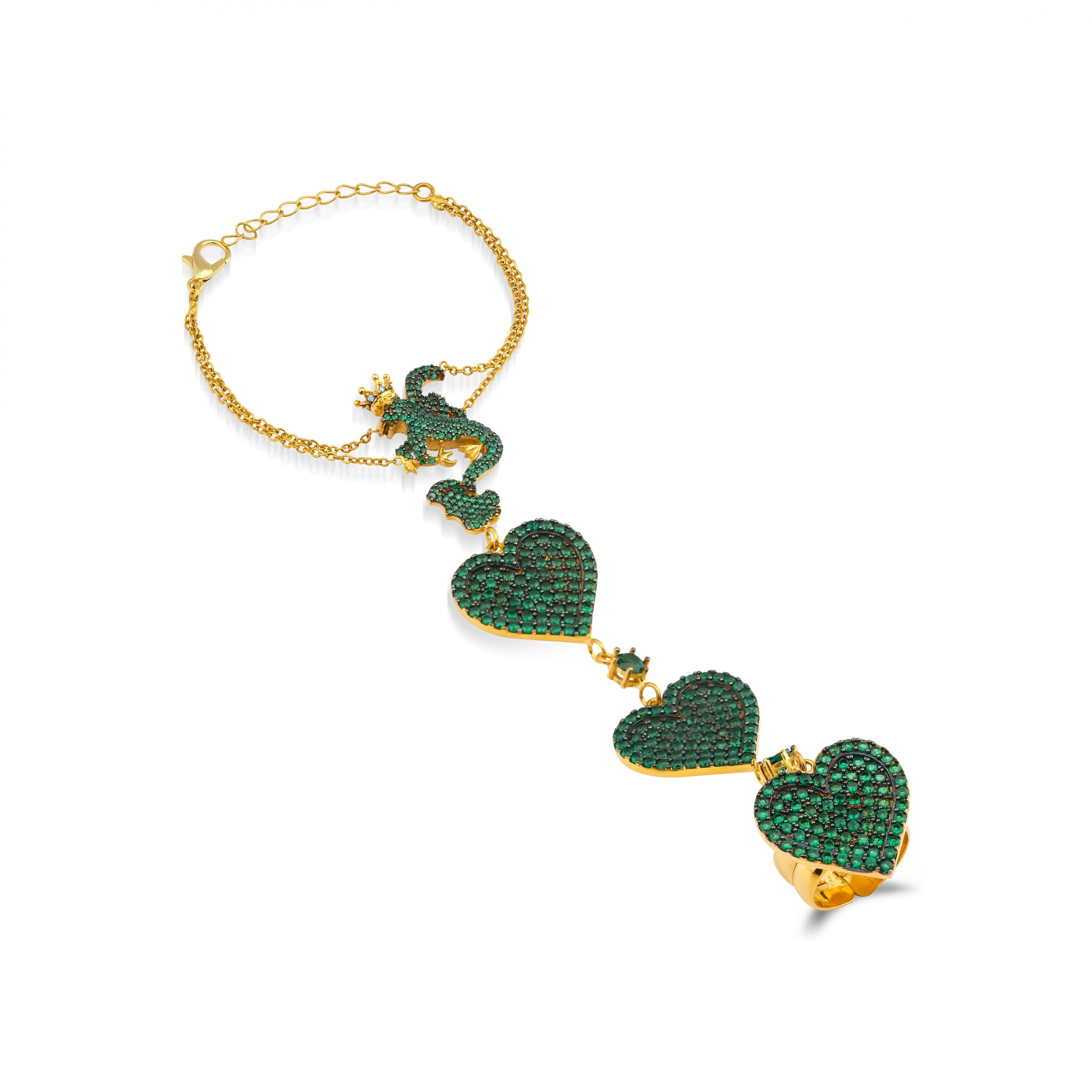 Secret Of Heart Yeşil Şahmeran Bileklik