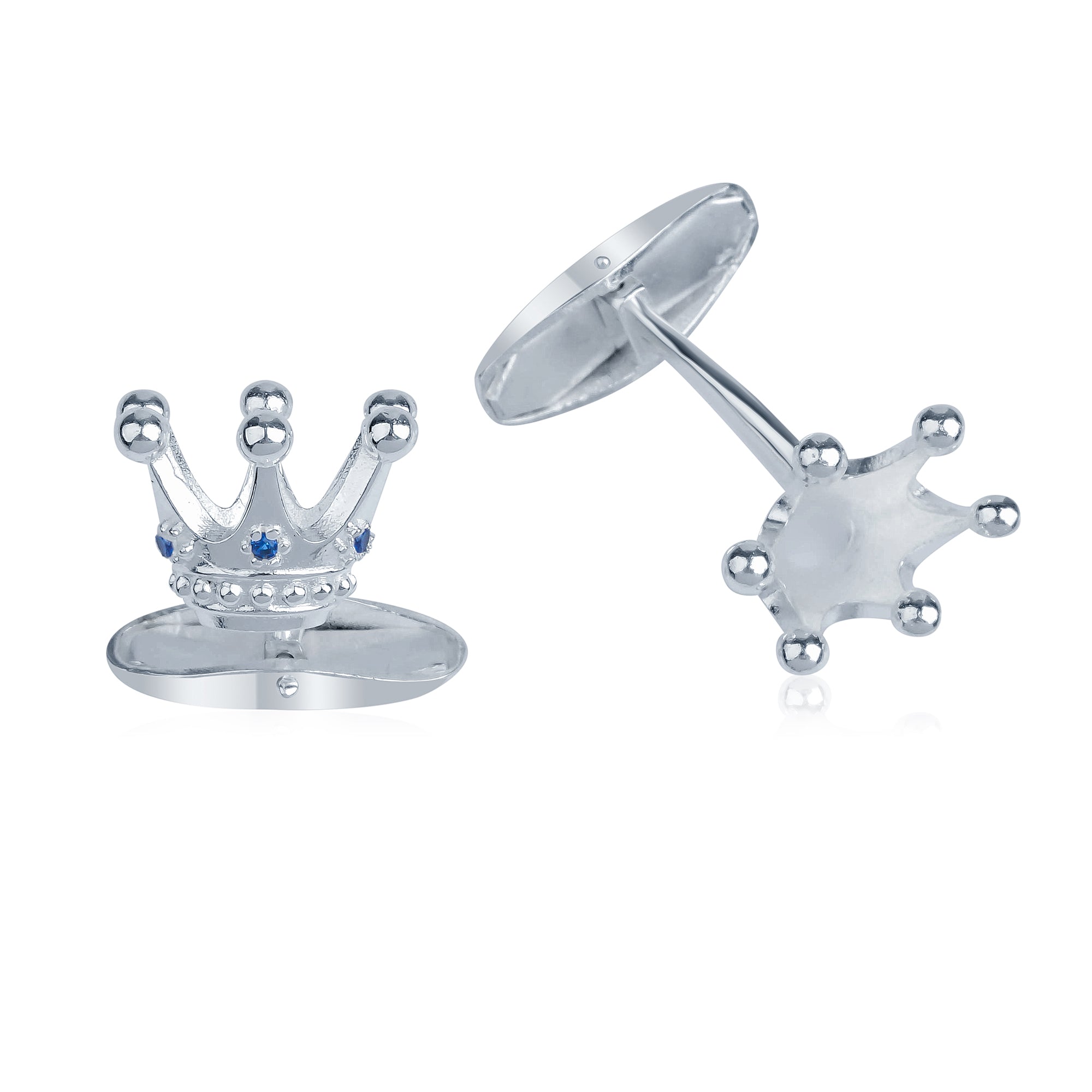 Secret Of The Crown Aqua Kristal Taşlı Kol Düğmesi