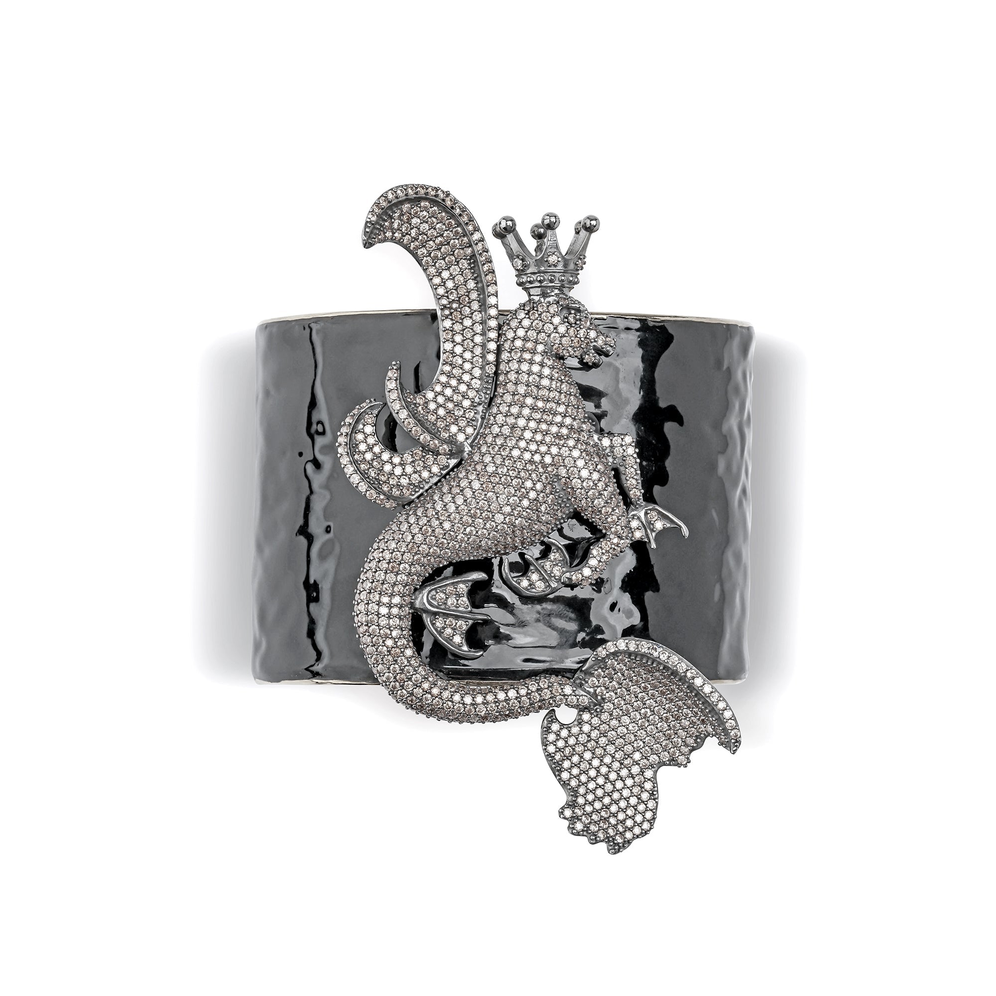 Secret Of The Universe Beyaz Kristal Siyah Mineli Mitolojik Dragon Bileklik