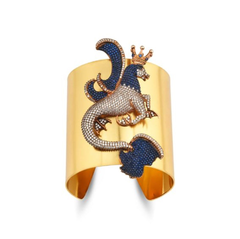 Secret Of The Universe Lacivert Beyaz Kristal Mitolojik Dragon Bileklik