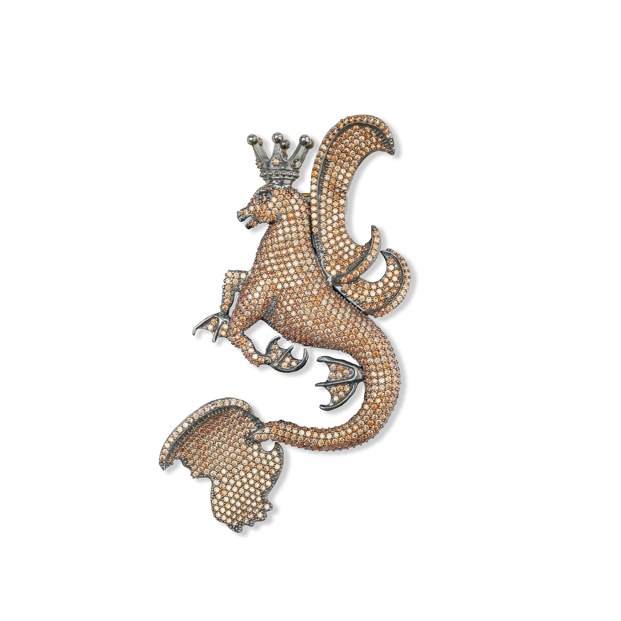 Secret Of The Universe Şampanya Kristal Mitolojik Dragon Kolye/Broş