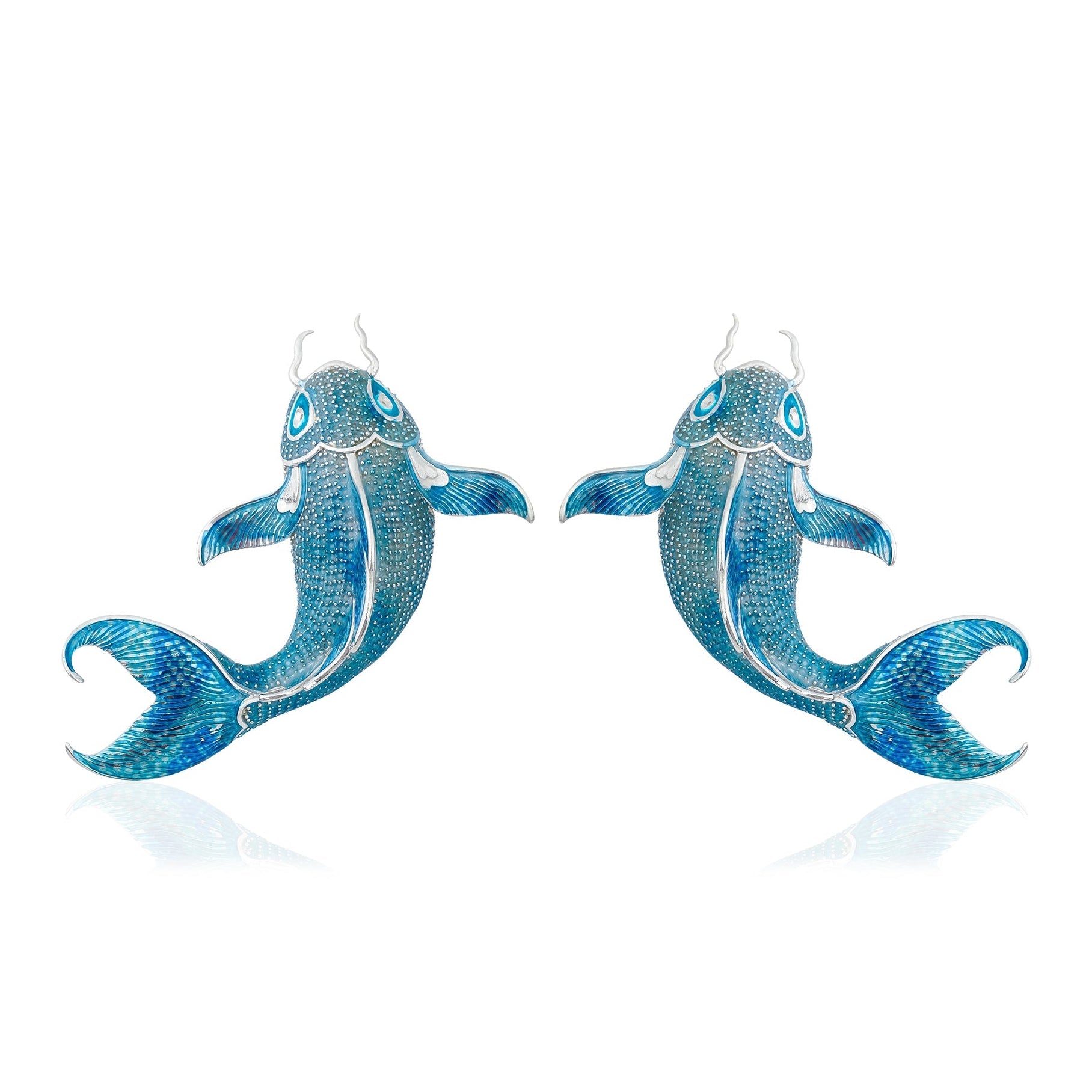 Sultan Of The Ocean Aqua Desen Gösterişli Küpe