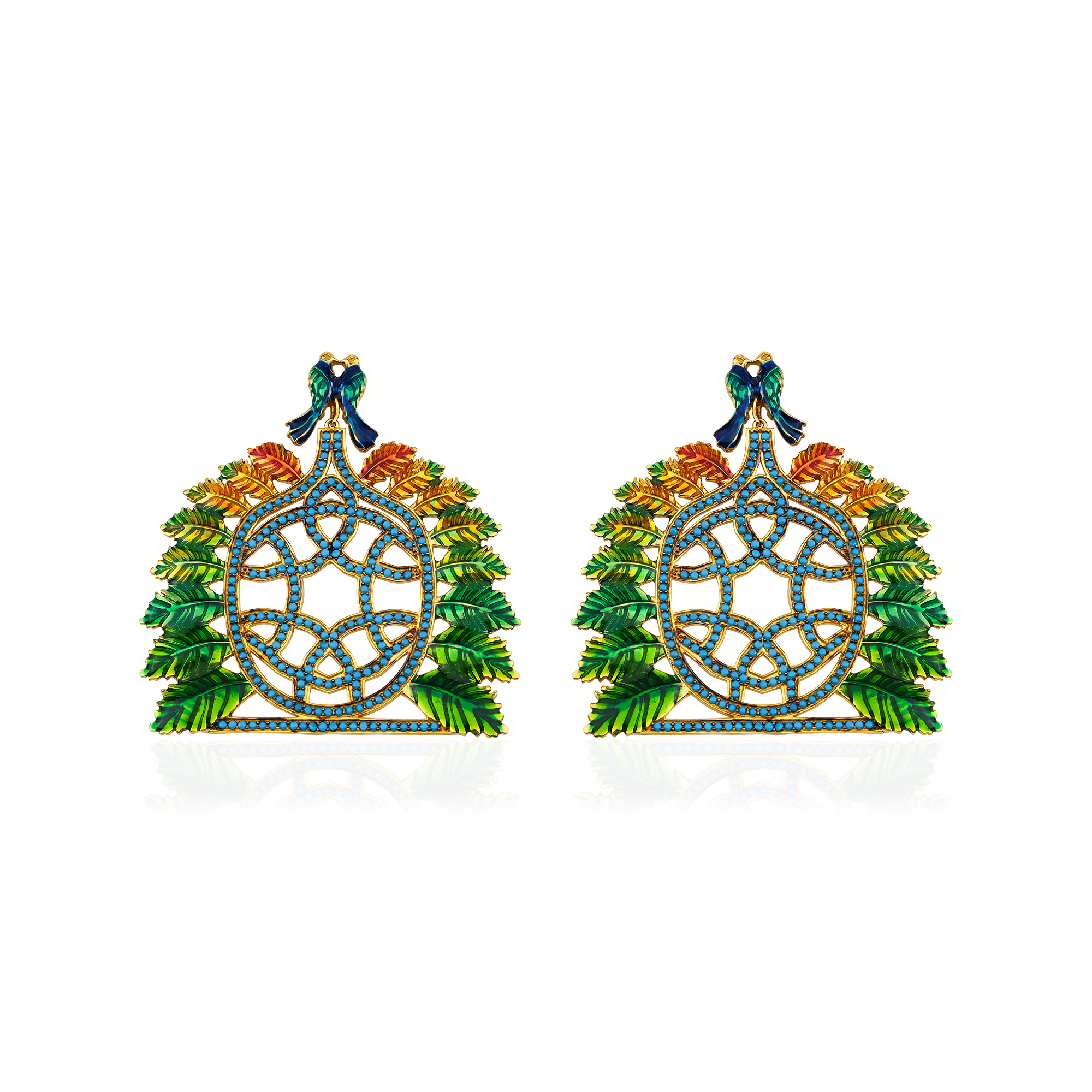 Sun Of The Ottoman Empire Bahar Yaprakları Küpe