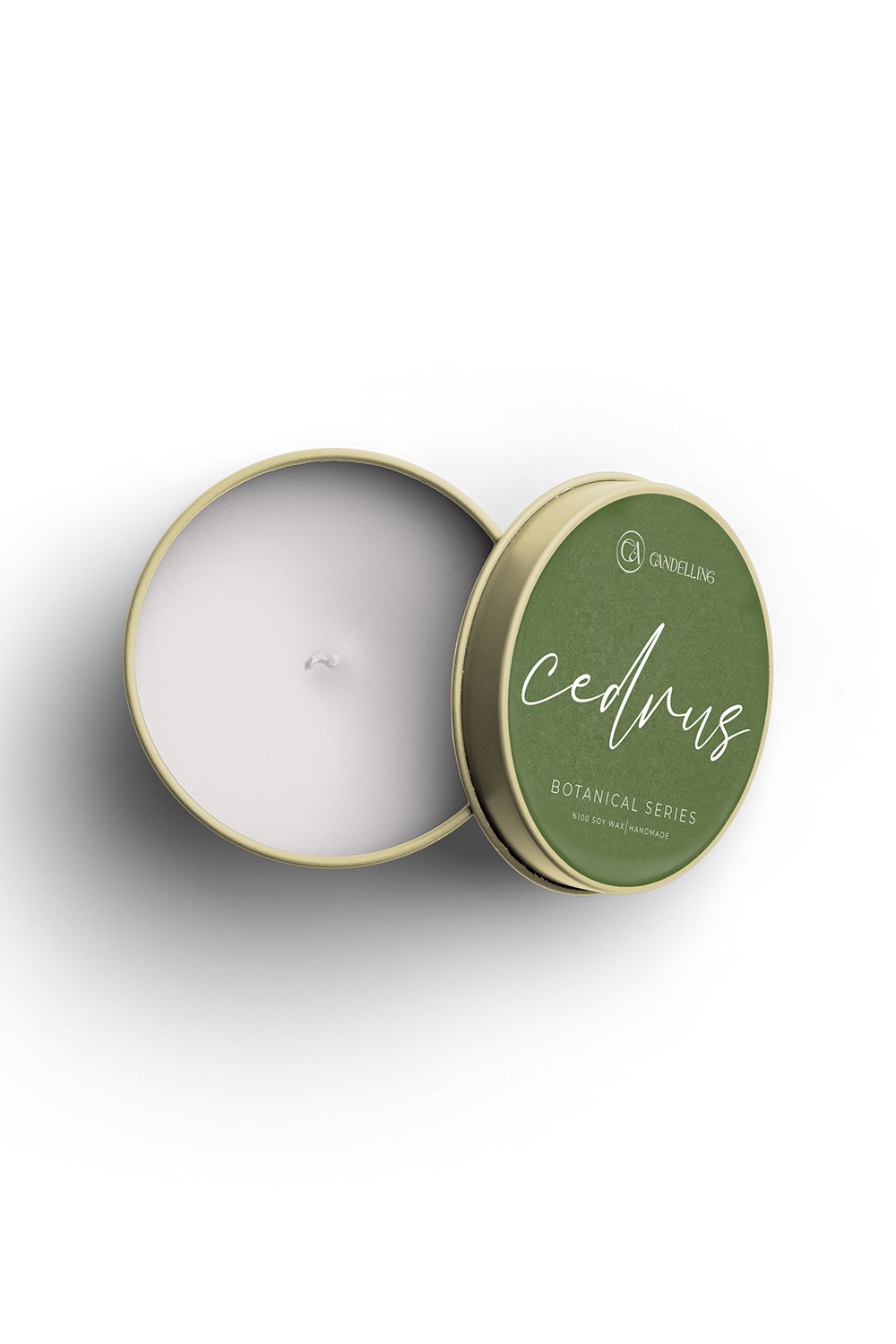 Candelling-Candelling Botanik Serisi Metal Kutulu Mum Sedir-Mum-2-Milagron.com