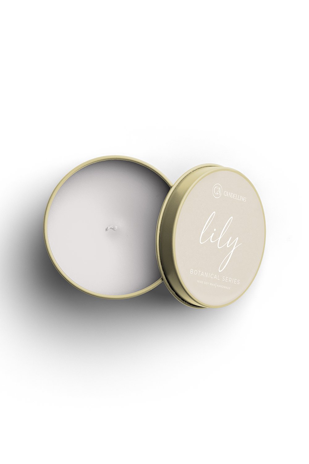 Candelling-Candelling Botanik Serisi Metal Kutulu Mum Zambak-Mum-2-Milagron.com