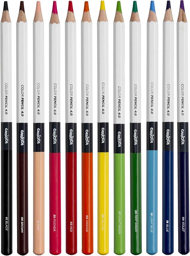 Carioca-Plus 4.0 Sert Kutuda Kuru Boya Kalem Seti 40'lı-Çizim Kalemleri-4-Milagron.com