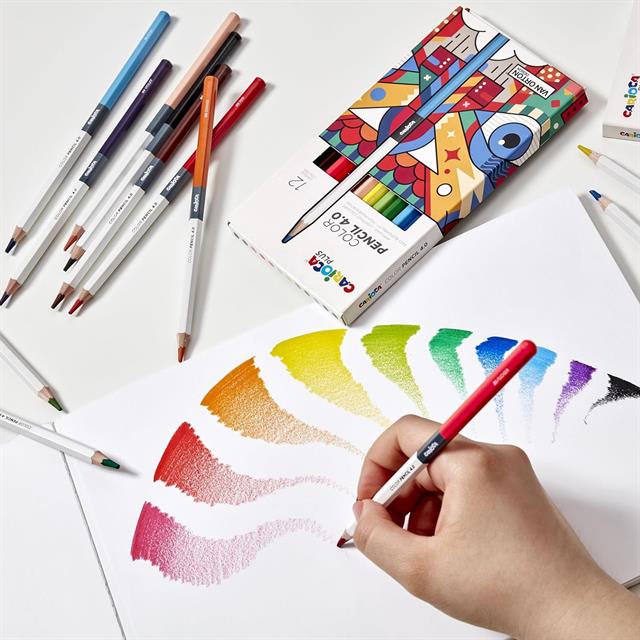 Carioca-Plus 4.0 Sert Kutuda Kuru Boya Kalem Seti 40'lı-Çizim Kalemleri-5-Milagron.com