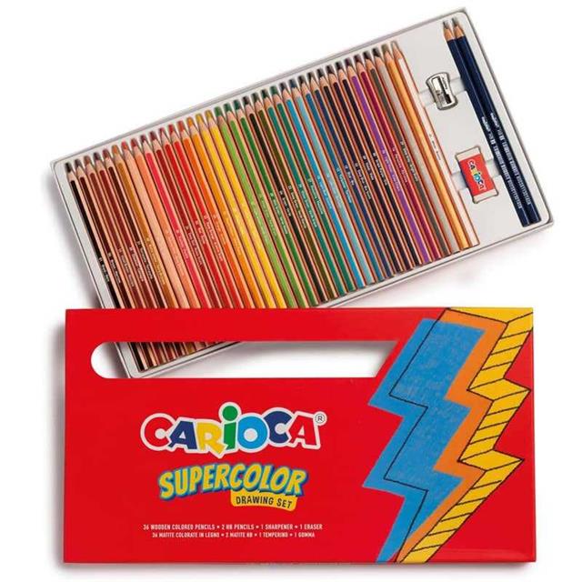 Carioca-Supercolor 40 Parça Çizim Seti 4-Çizim Kalemleri-1-Milagron.com