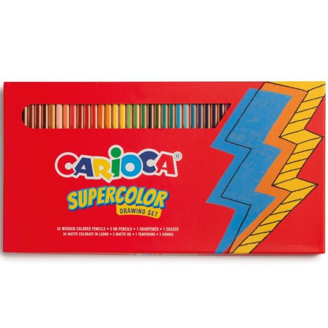 Carioca-Supercolor 40 Parça Çizim Seti 4-Çizim Kalemleri-2-Milagron.com