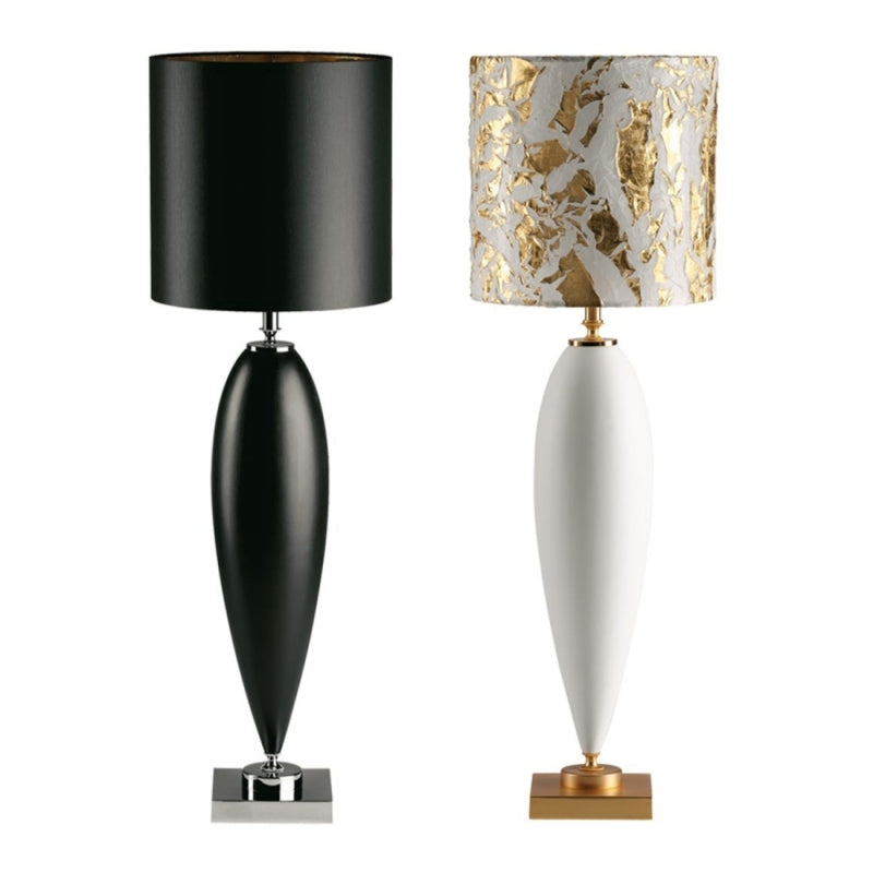 Sinis Abajur 1L Gold-Beyaz Ø30X94 Cm E27 1X100W