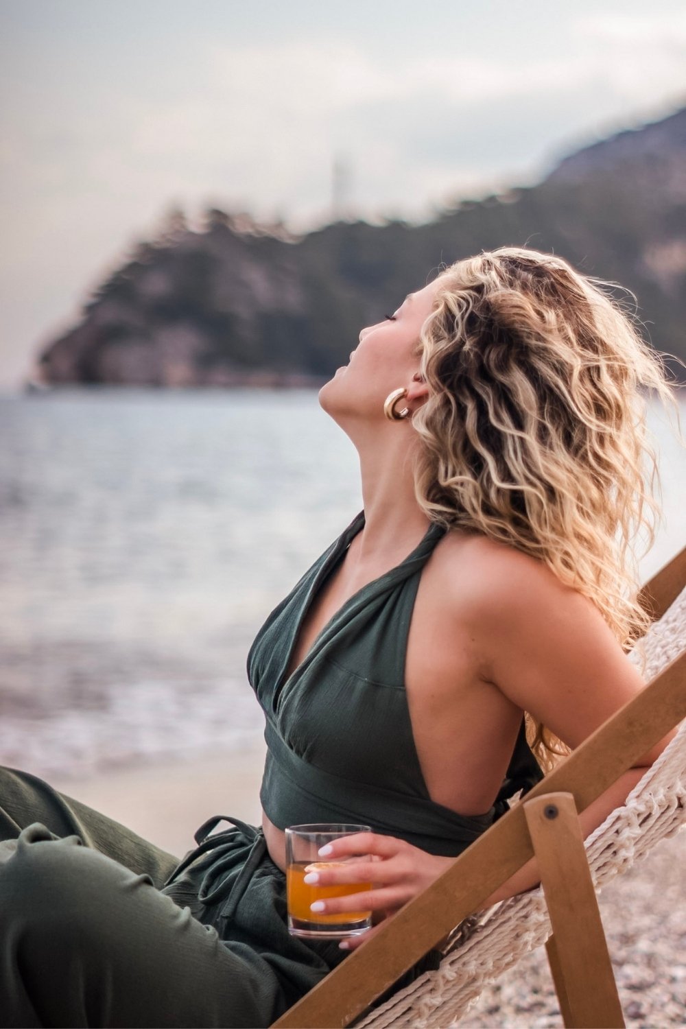 Carryberry-Müslin Boyundan Bağlamalı Haki Büstiyer-Crop Top-3-Milagron.com