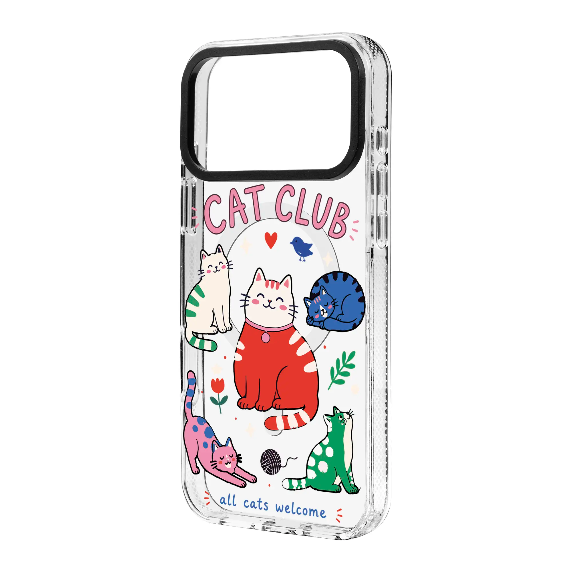 Cat Club-Clear Kılıf Magsafe Özellikli - Iphone 17 Pro