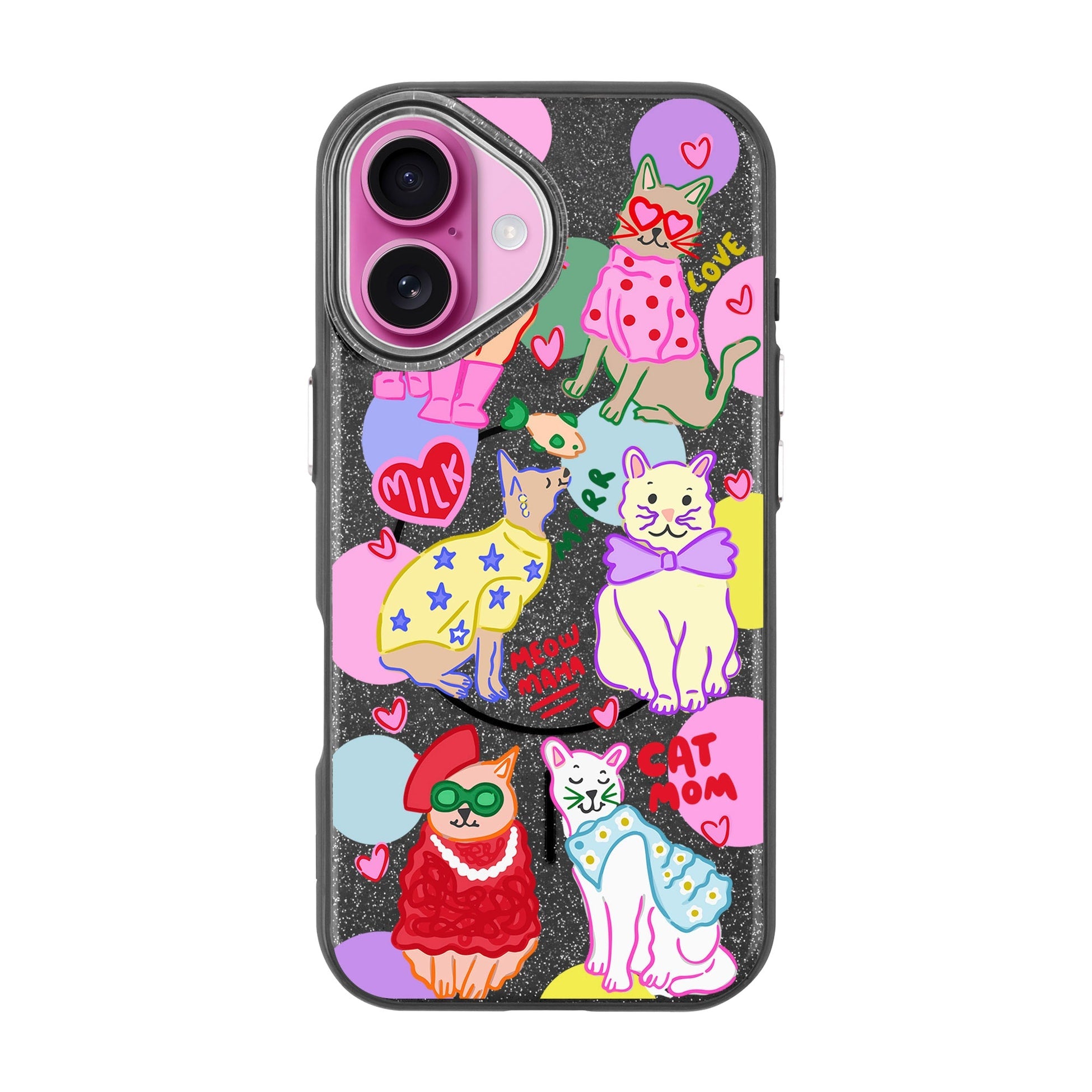 Cat Mom-Radiant Kılıf Magsafe Özellikli - Iphone 16 Plus