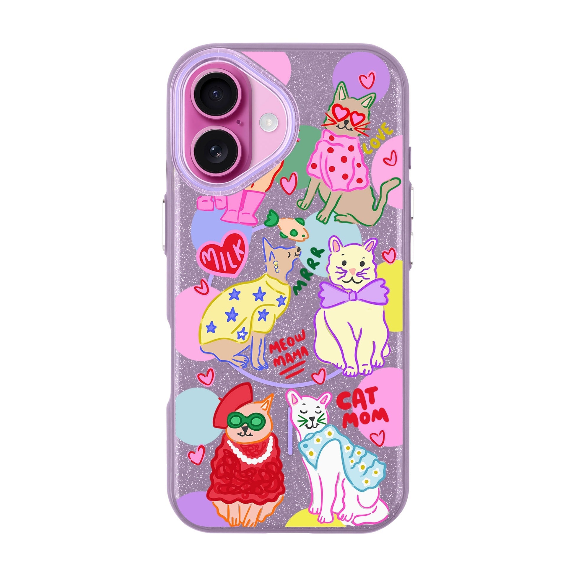 Cat Mom-Radiant Kılıf Magsafe Özellikli - Iphone 16 Plus