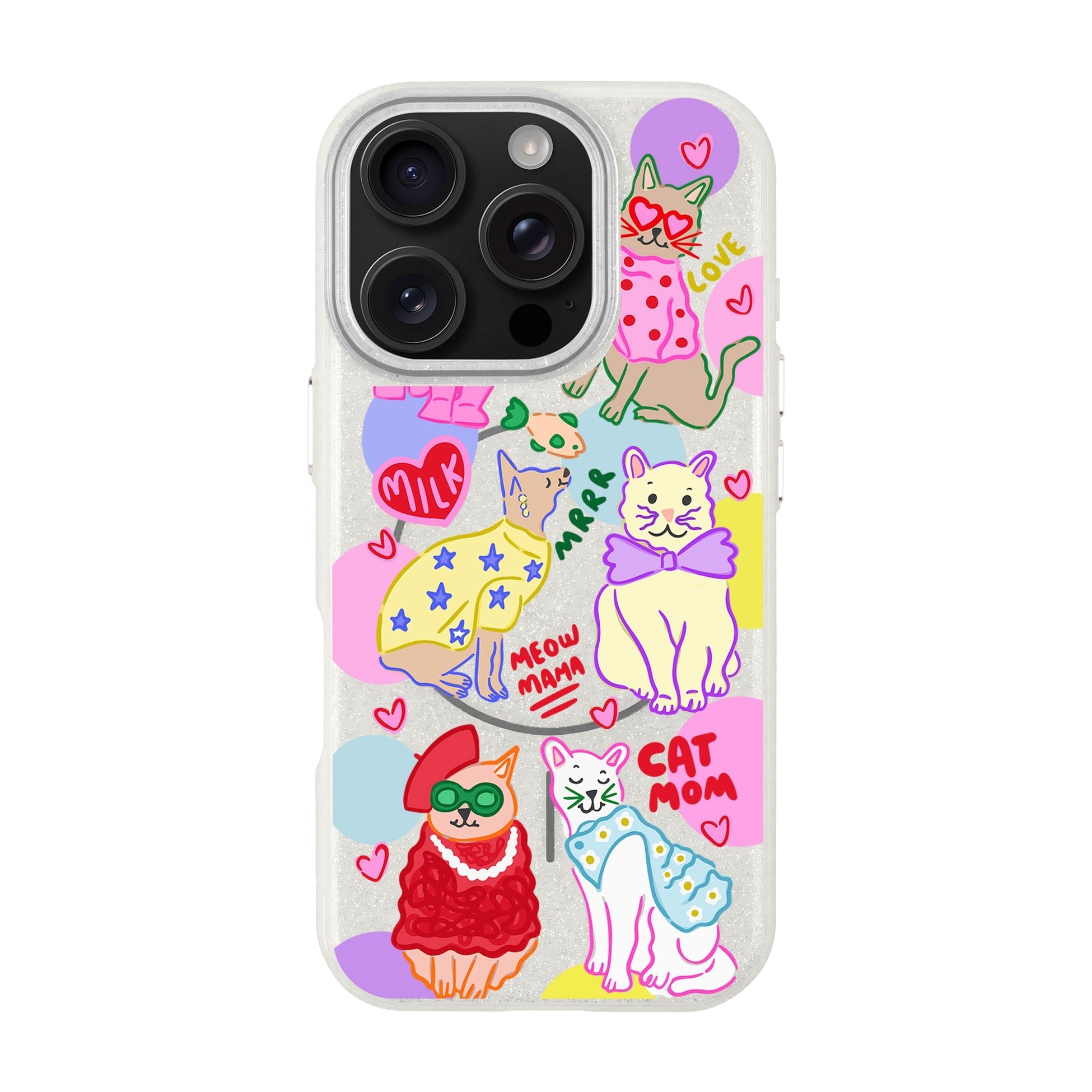 Cat Mom-Radiant Kılıf Magsafe Özellikli - Iphone 16 Pro