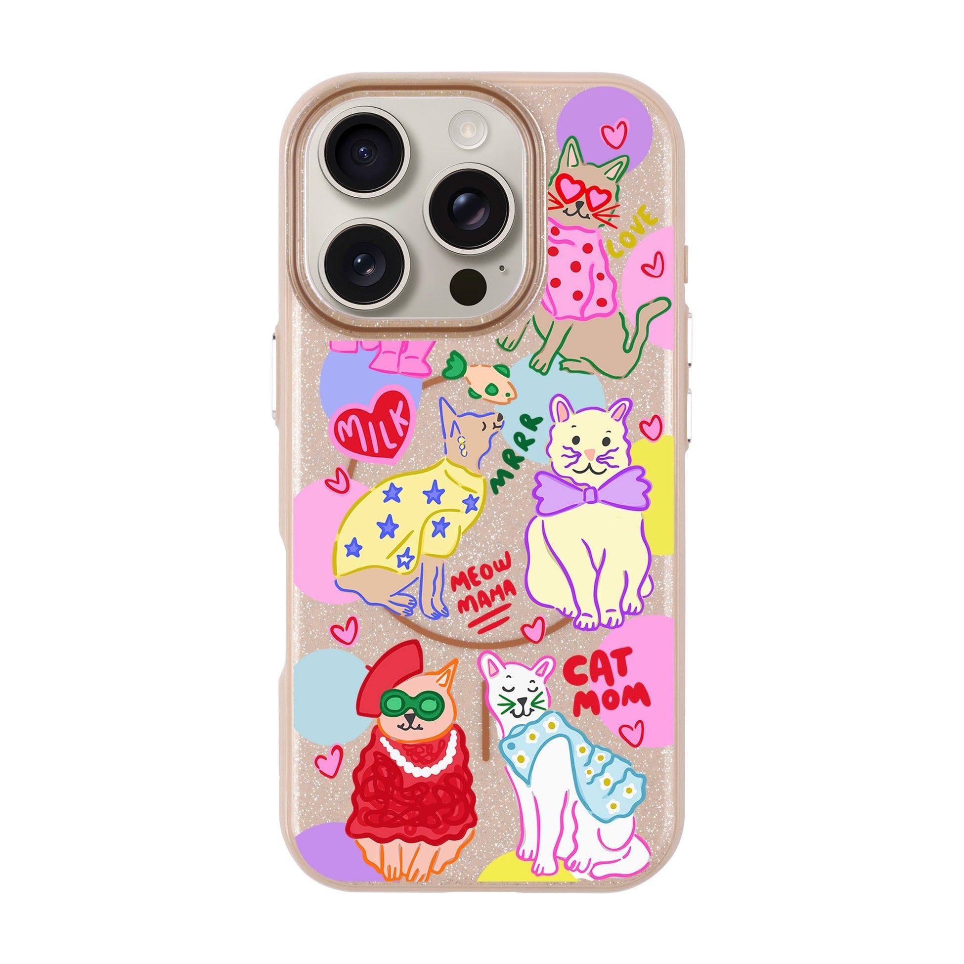 Cat Mom-Radiant Kılıf Magsafe Özellikli - Iphone 16 Pro