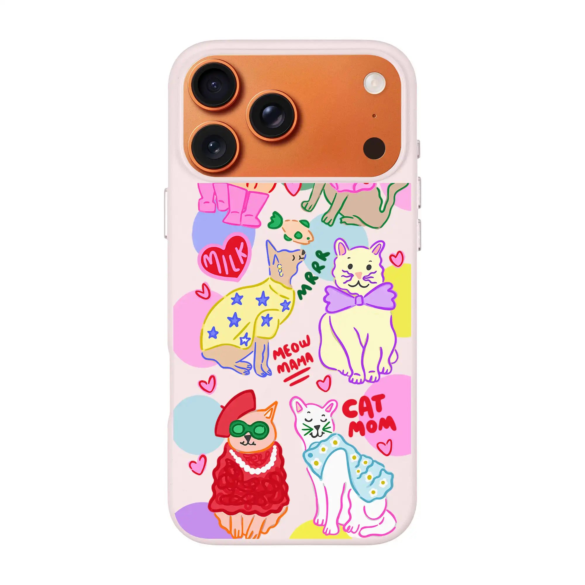 Cat Mom-Signature Leather Kılıf Magsafe Özellikli - Iphone 17 Pro Max
