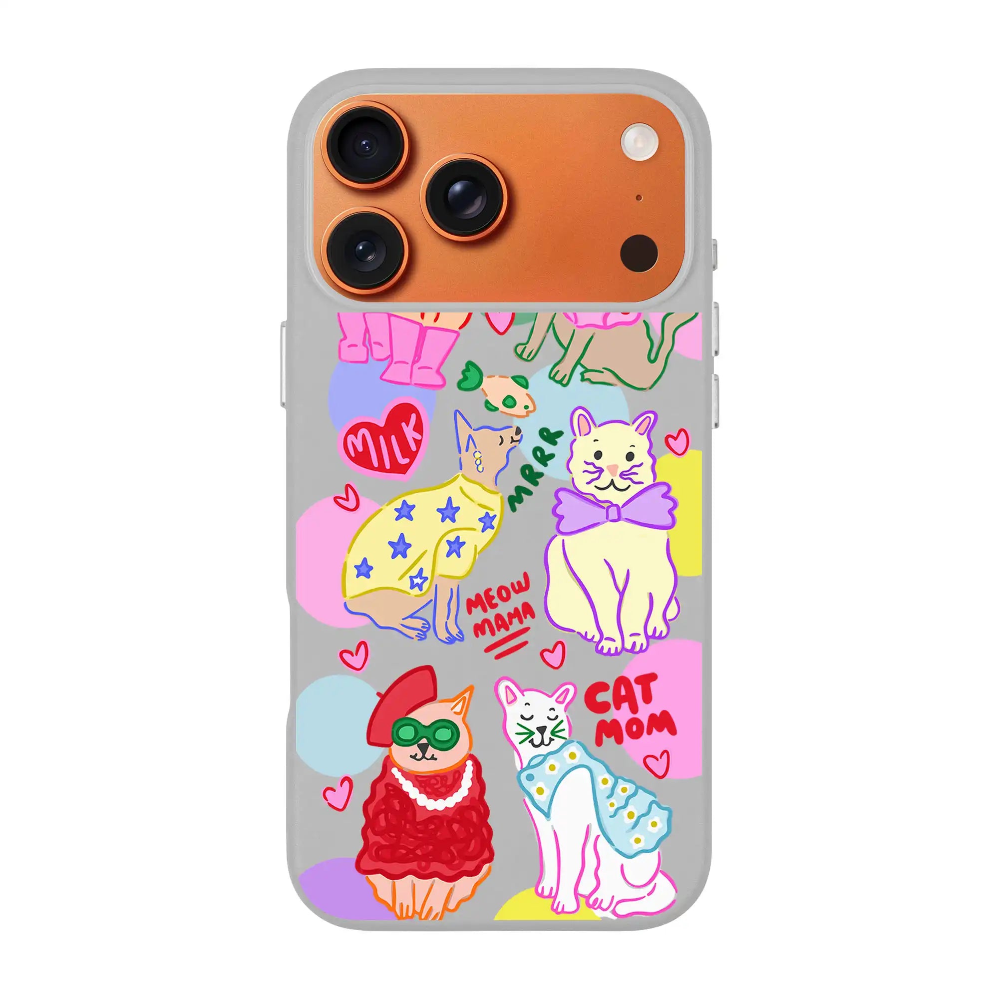 Cat Mom-Signature Leather Kılıf Magsafe Özellikli - Iphone 17 Pro Max
