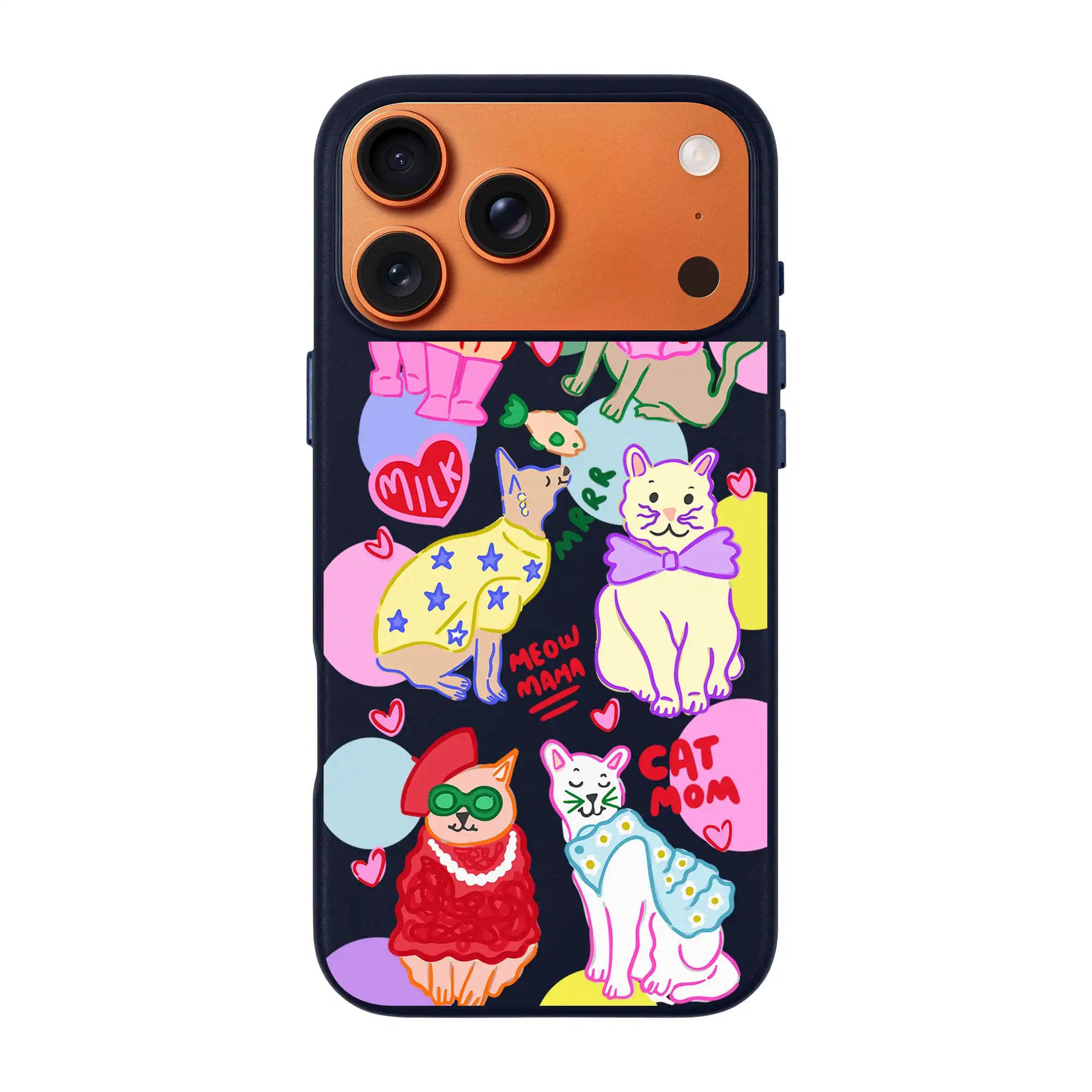 Cat Mom-Signature Leather Kılıf Magsafe Özellikli - Iphone 17 Pro Max