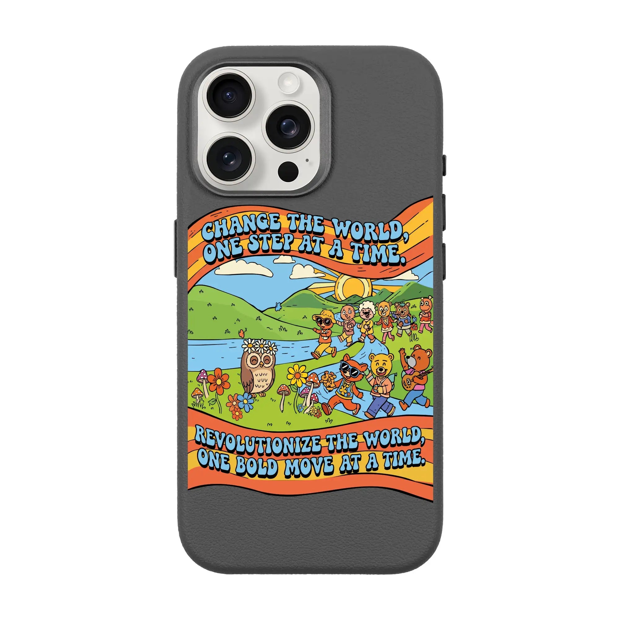 Change The World-Leather Premium Kılıf Magsafe Özellikli - Iphone 15 Pro Max