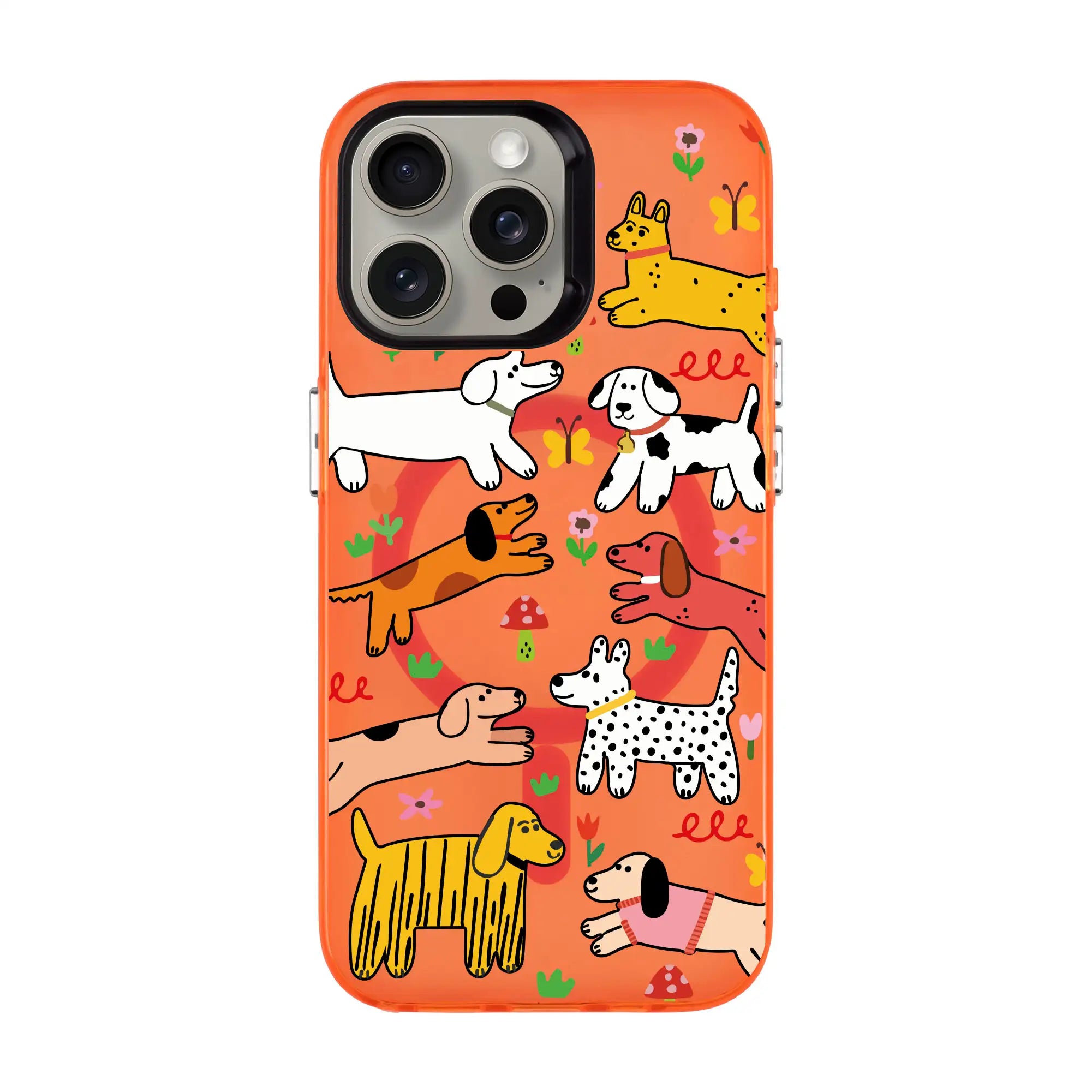 Cheerful Dogs-Hold Kılıf Magsafe Özellikli - Iphone 15 Pro Max
