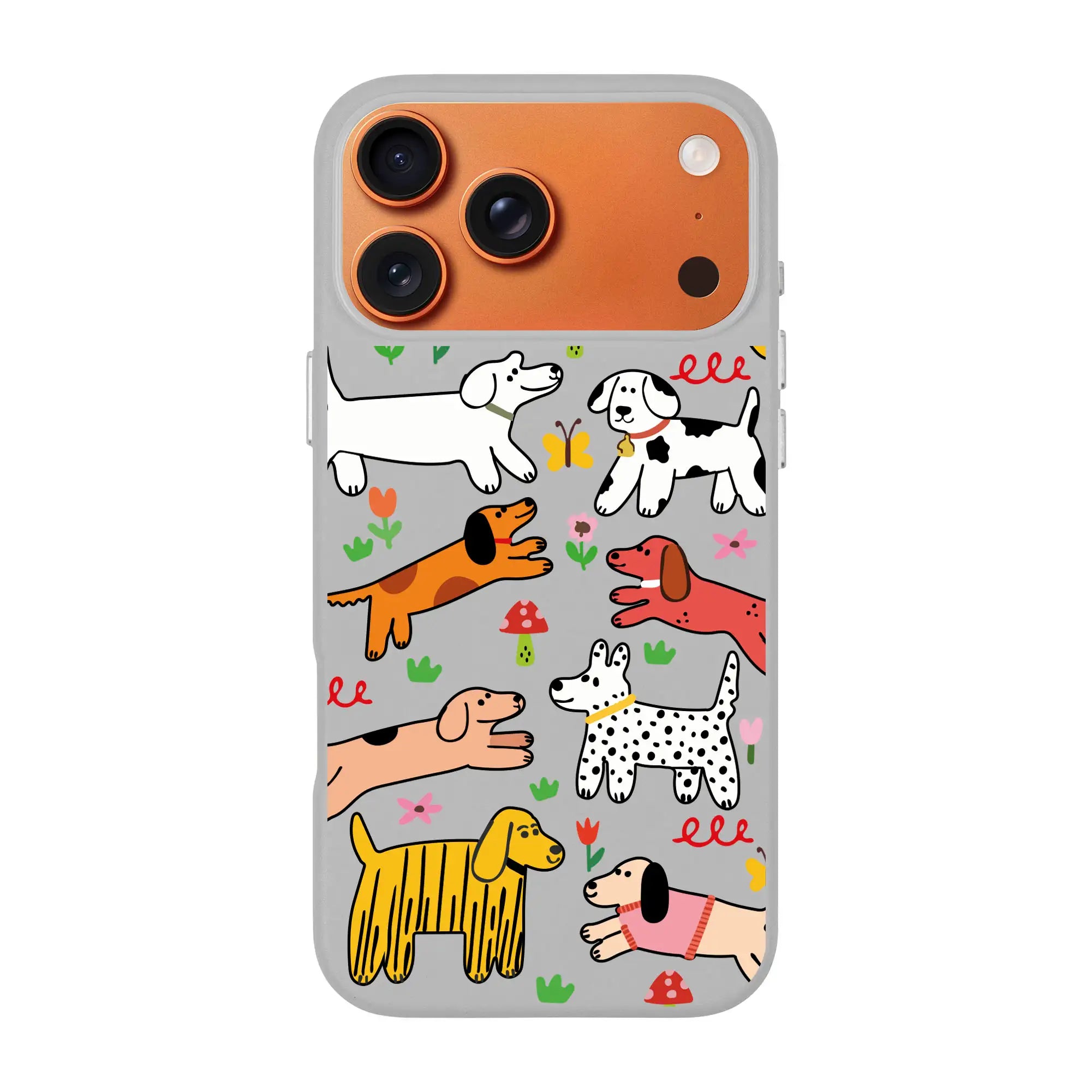 Cheerful Dogs-Signature Leather Kılıf Magsafe Özellikli - Iphone 17 Pro Max