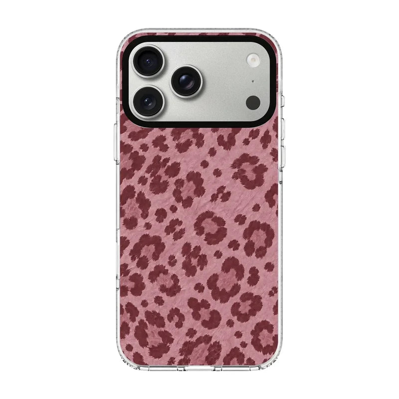Cherry Leopard-Clear Kılıf Magsafe Özellikli - Iphone 17 Pro