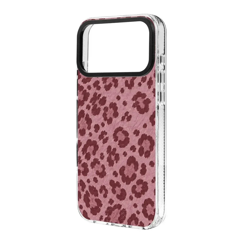Cherry Leopard-Clear Kılıf Magsafe Özellikli - Iphone 17 Pro
