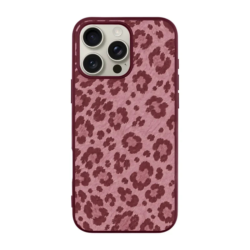 Cherry Leopard-Ultra Silikon Kılıf-Iphone 15 Pro