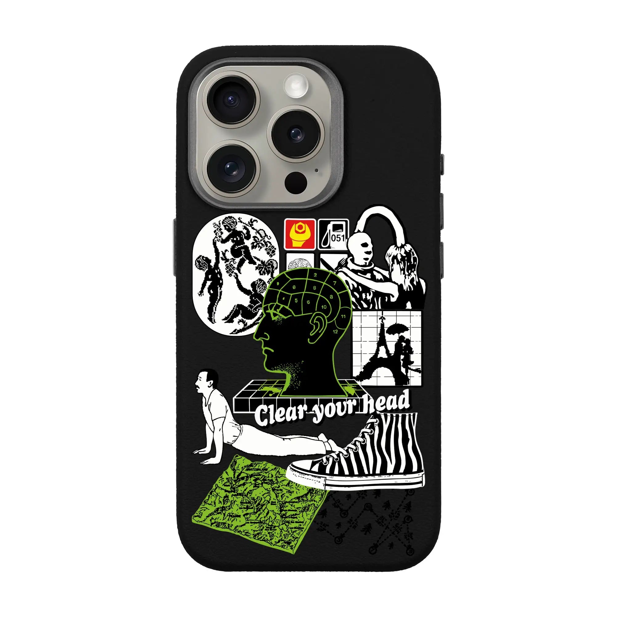 Clear Your Head-Leather Premium Kılıf Magsafe Özellikli - Iphone 15 Pro
