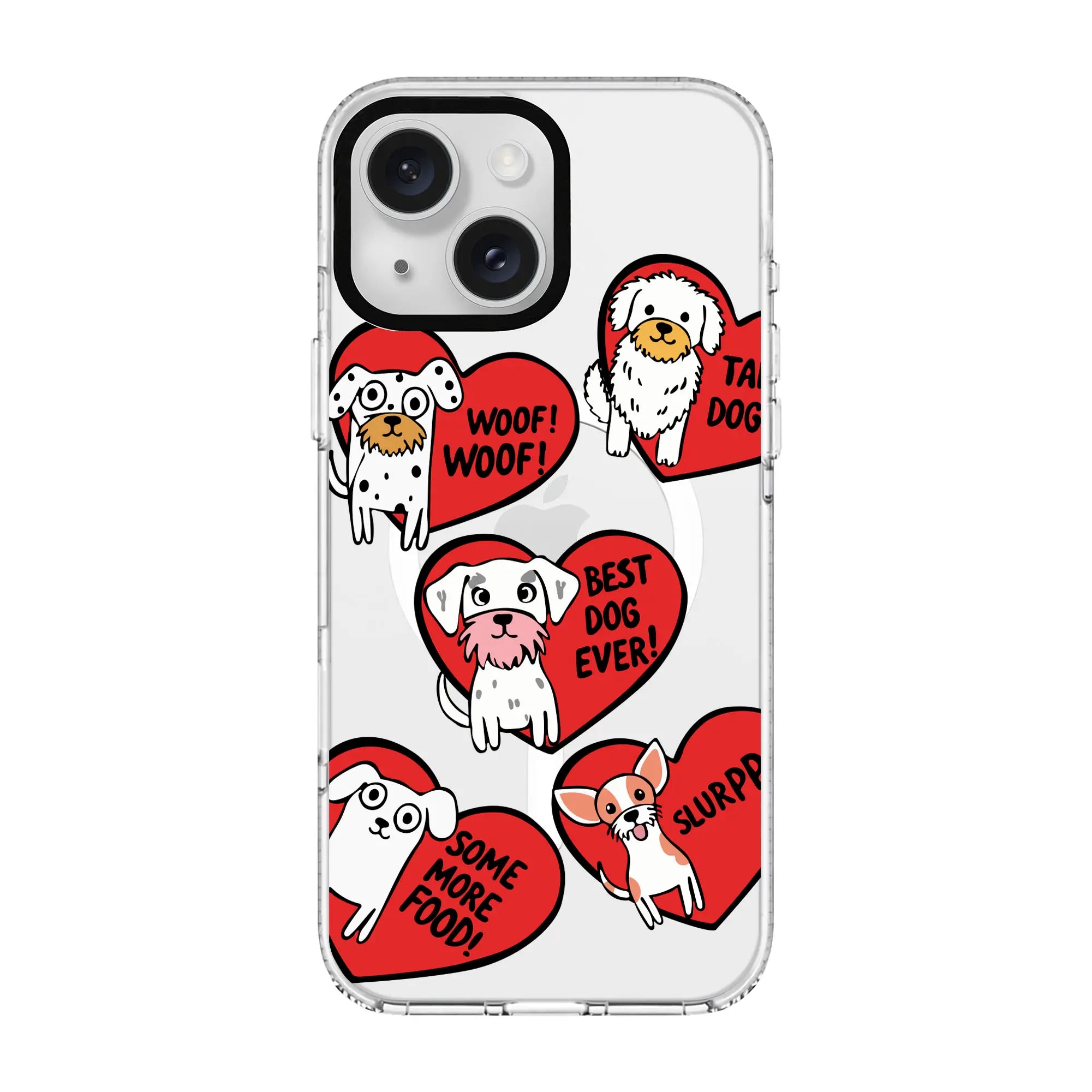 Dogs With Hearts-Clear Kılıf Magsafe Özellikli - Iphone 15