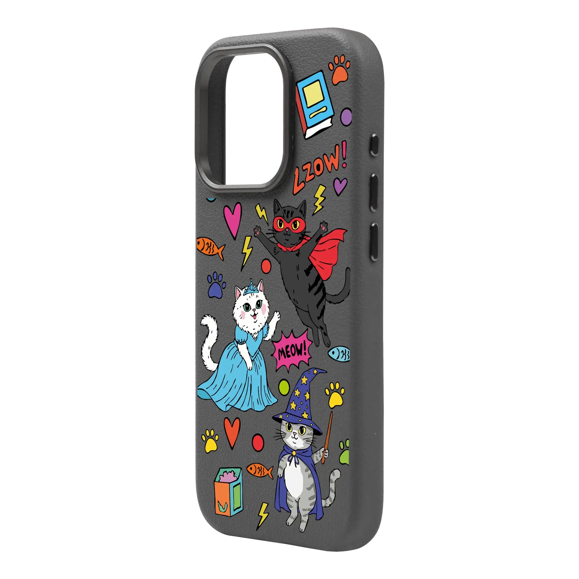 Fantastic Cats-Leather Premium Kılıf Magsafe Özellikli - Iphone 15 Pro Max